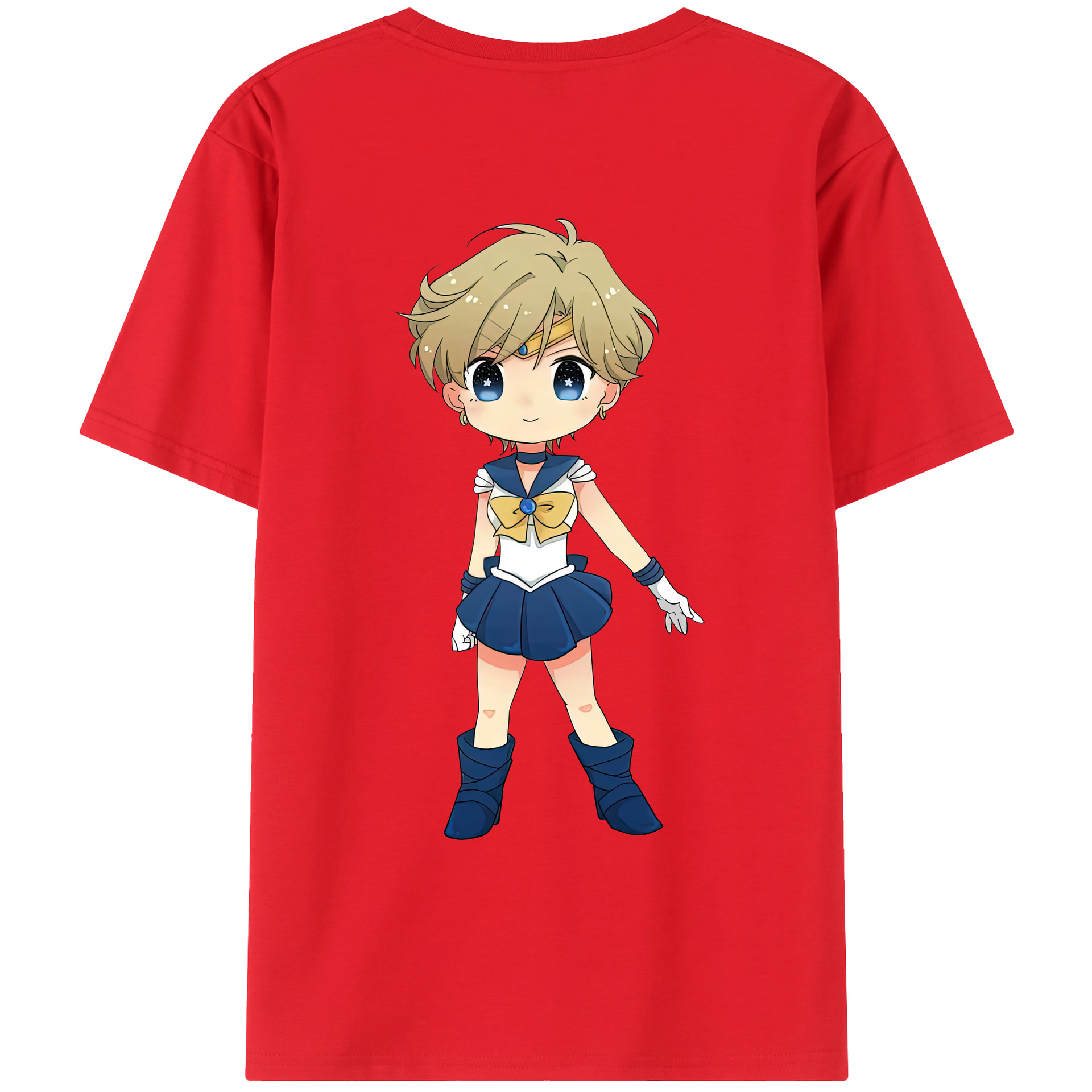 （画像用） 美少女戦士セーラームーン 天王はるか Sailor Moon Tenoh Haruka レディース半袖Tシャツ(バックプリント)