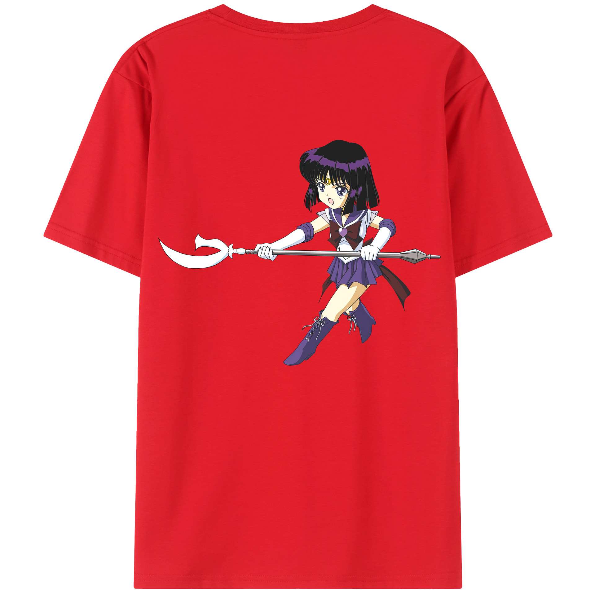 （画像用） 美少女戦士セーラームーン 土萠ほたる Sailor Moon Tomoe Hotaru （セーラーサターン；Sailor Saturn） レディース半袖Tシャツ(バックプリント)