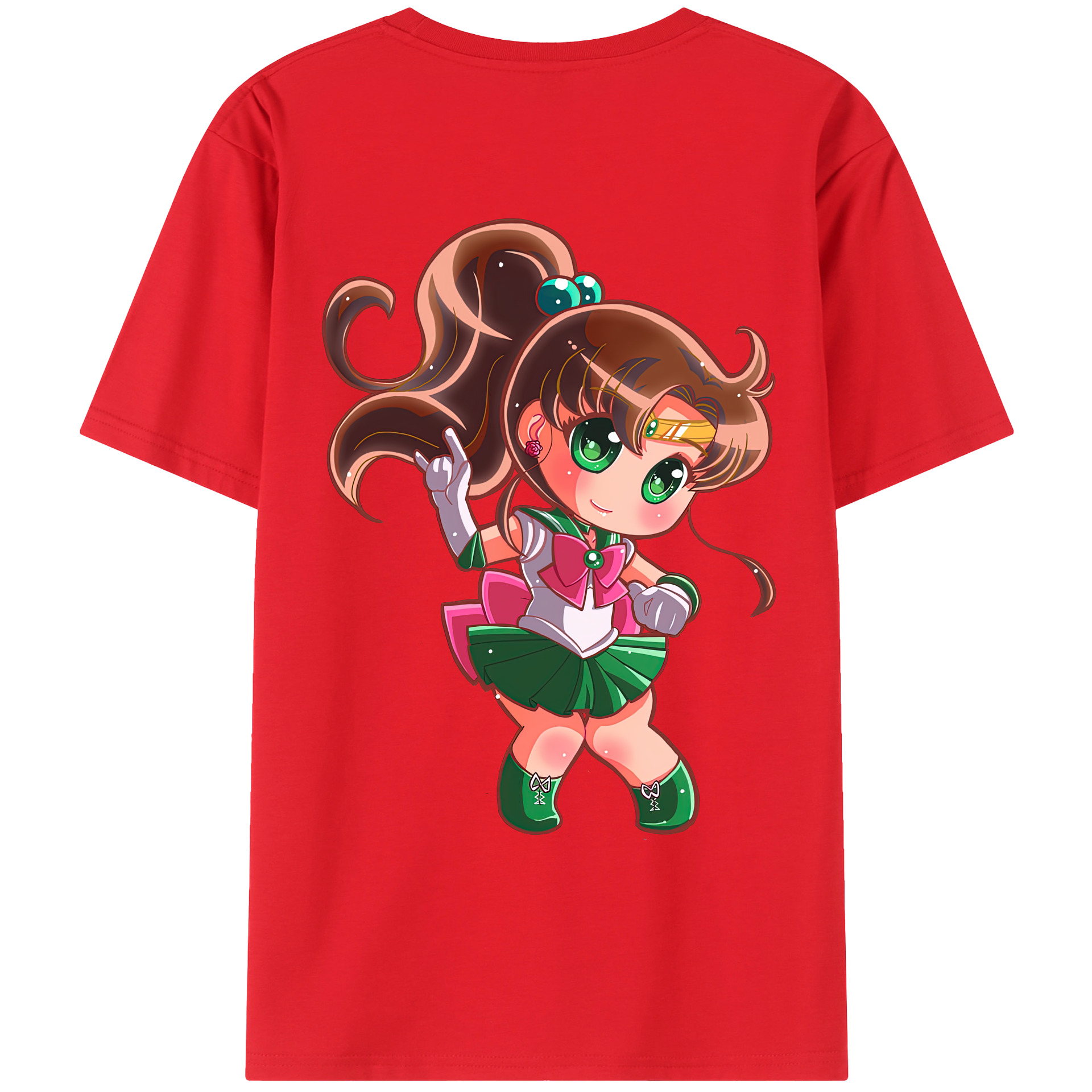 （画像用） 美少女戦士セーラームーン 木野 まこと きの まこと Sailor Moon Kino Makoto （セーラージュピター；Sailor Jupiter） レディース半袖Tシャツ(バックプリント)