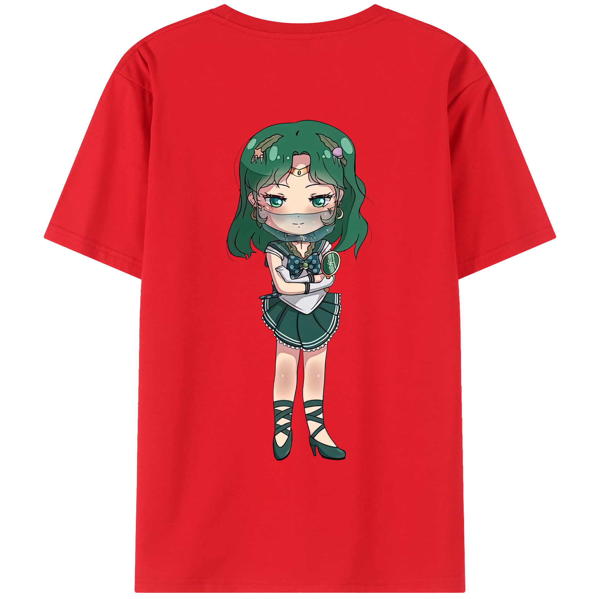 （画像用） 美少女戦士セーラームーン 海王 みちる（かいおう みちる） Sailor Moon Kaiou Michiru レディース半袖Tシャツ(バックプリント)