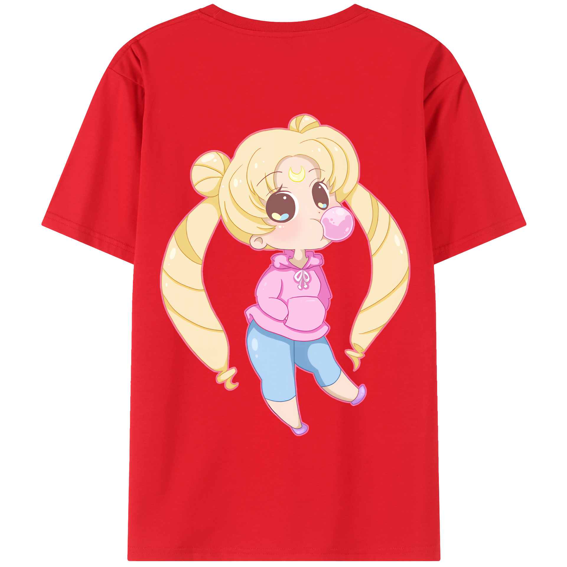 （画像用） 美少女戦士セーラームーン 愛野 美奈子 あいの みなこ Sailor Moon Aino Minako レディース半袖Tシャツ(バックプリント)