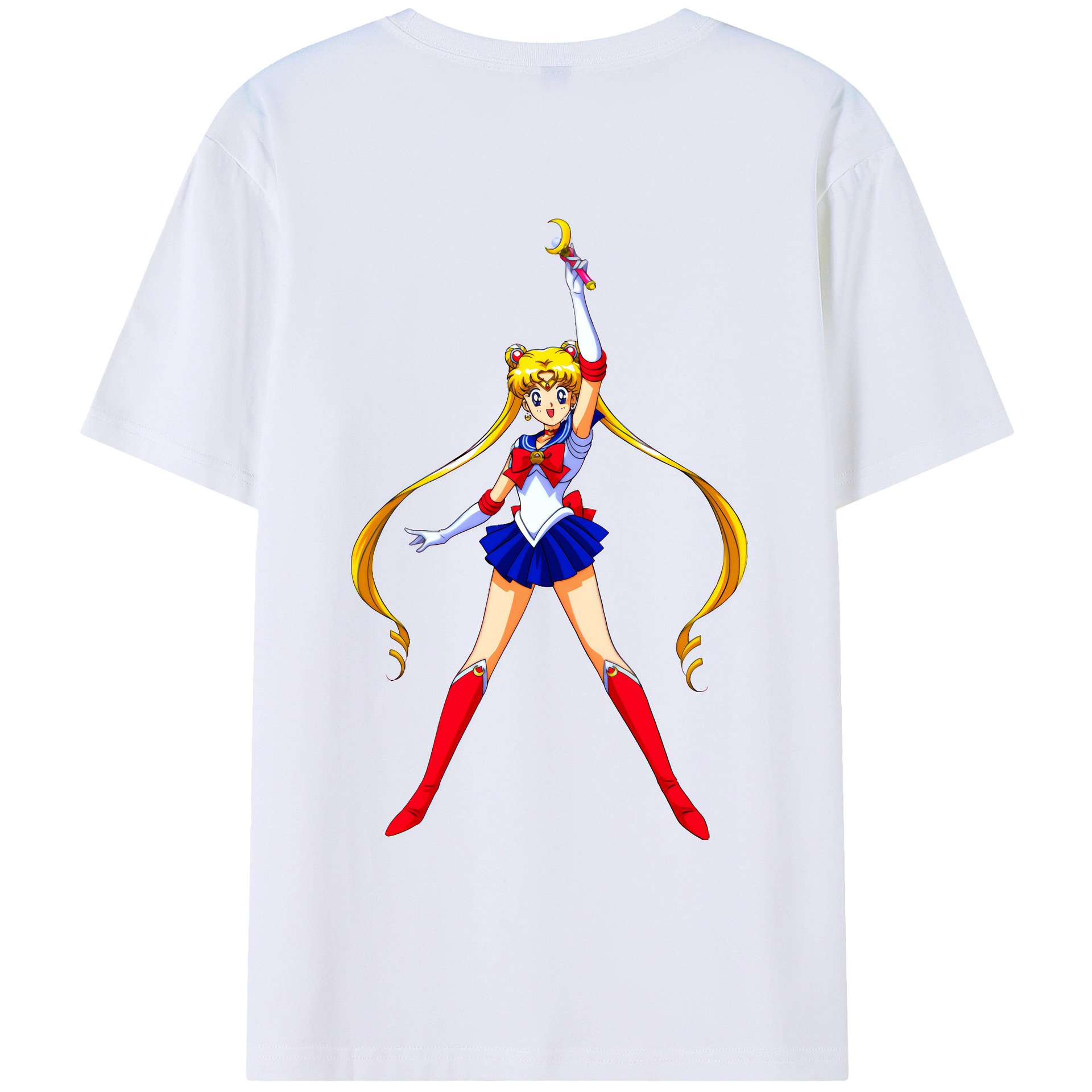 （画像用） 美少女戦士セーラームーン 月野 うさぎ つきの うさぎ Sailor Moon Tsukino Usagi レディース半袖Tシャツ(バックプリント)