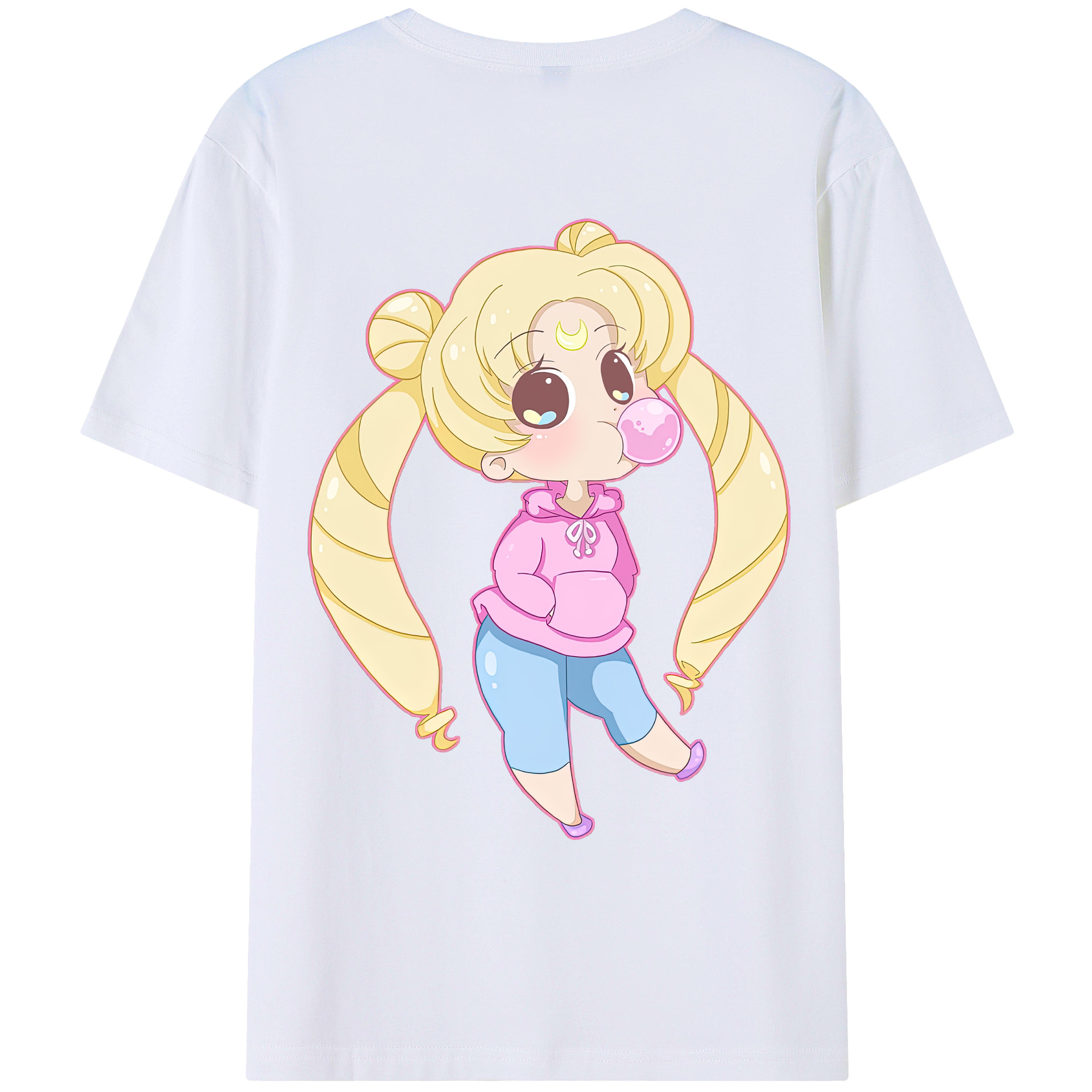 （画像用） 美少女戦士セーラームーン 愛野 美奈子 あいの みなこ Sailor Moon Aino Minako レディース半袖Tシャツ(バックプリント)