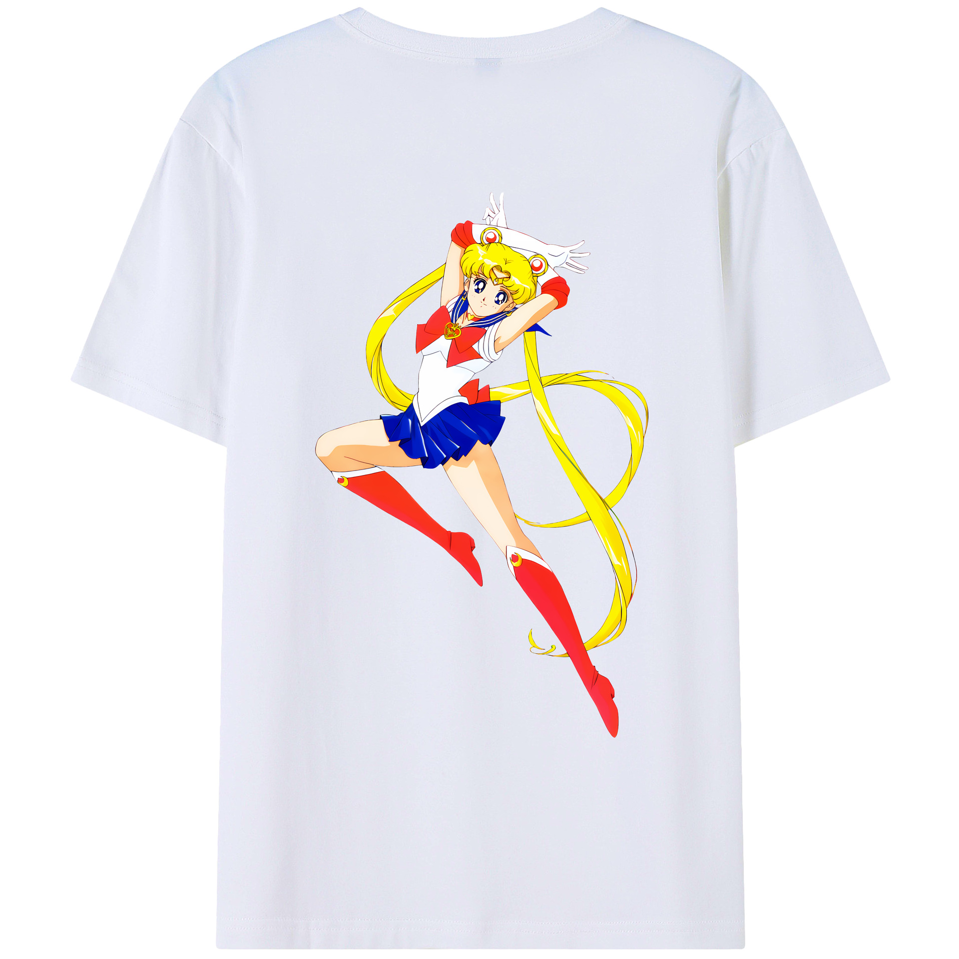 （画像用） 美少女戦士セーラームーン 月野 うさぎ つきの うさぎ Sailor Moon Tsukino Usagi レディース半袖Tシャツ(バックプリント)
