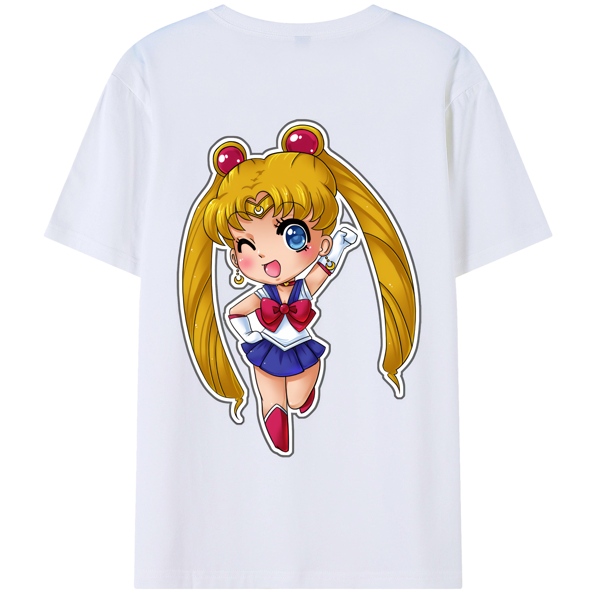 （画像用） 美少女戦士セーラームーン 月野 うさぎ つきの うさぎ Sailor Moon Tsukino Usagi レディース半袖Tシャツ(バックプリント)