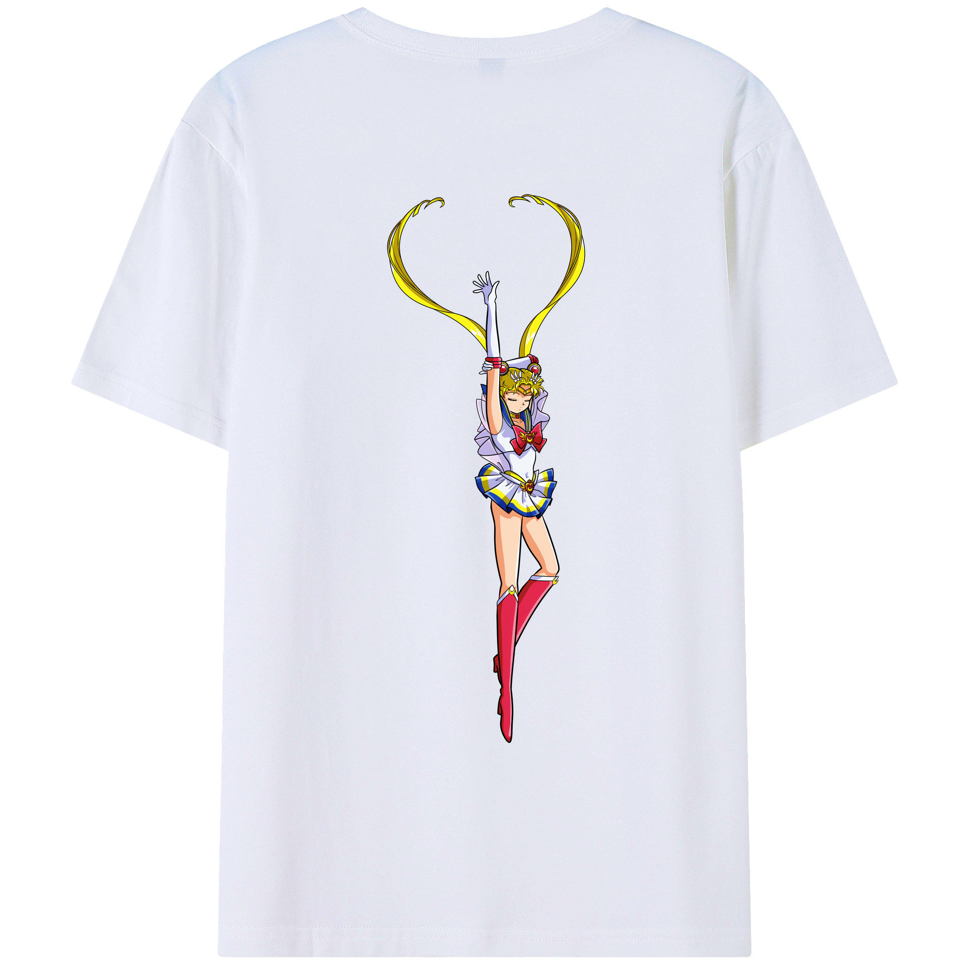 （画像用） 美少女戦士セーラームーン 月野 うさぎ つきの うさぎ Sailor Moon Tsukino Usagi レディース半袖Tシャツ(バックプリント)