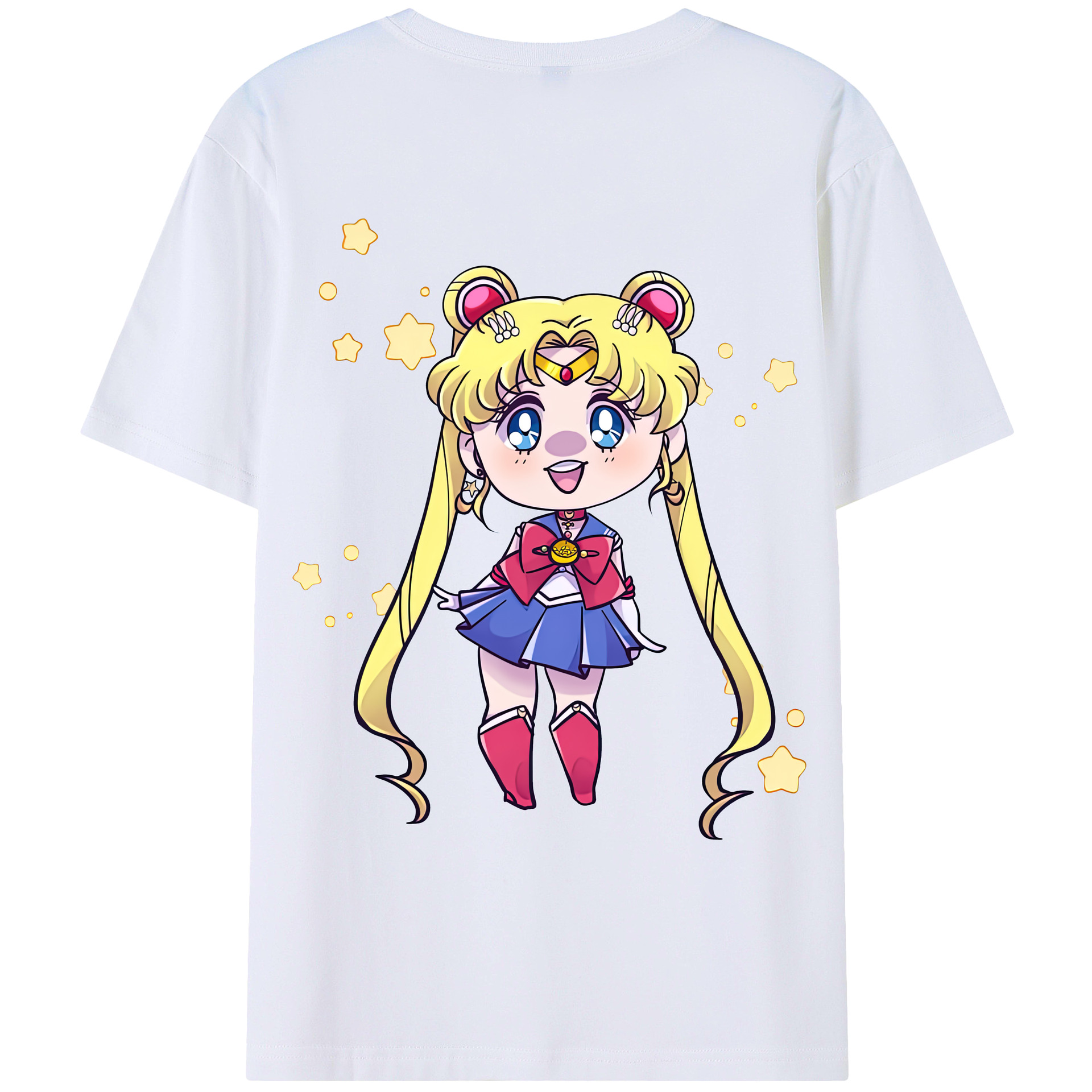 （画像用） 美少女戦士セーラームーン 月野 うさぎ つきの うさぎ Sailor Moon Tsukino Usagi レディース半袖Tシャツ(バックプリント)