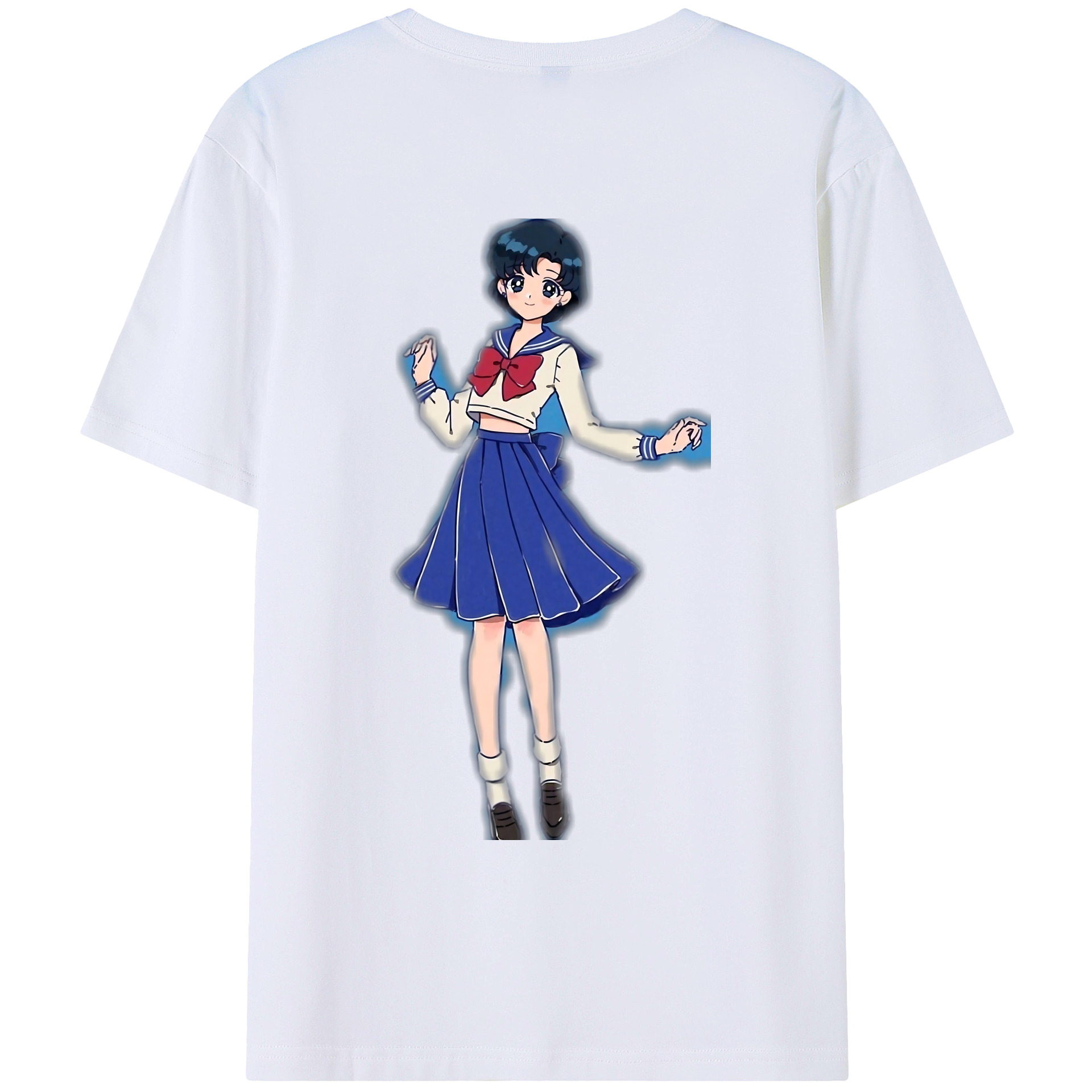 （画像用） 美少女戦士セーラームーン 水野 亜美 みずの あみ Sailor Moon Mizuno Ami レディース半袖Tシャツ(バックプリント)