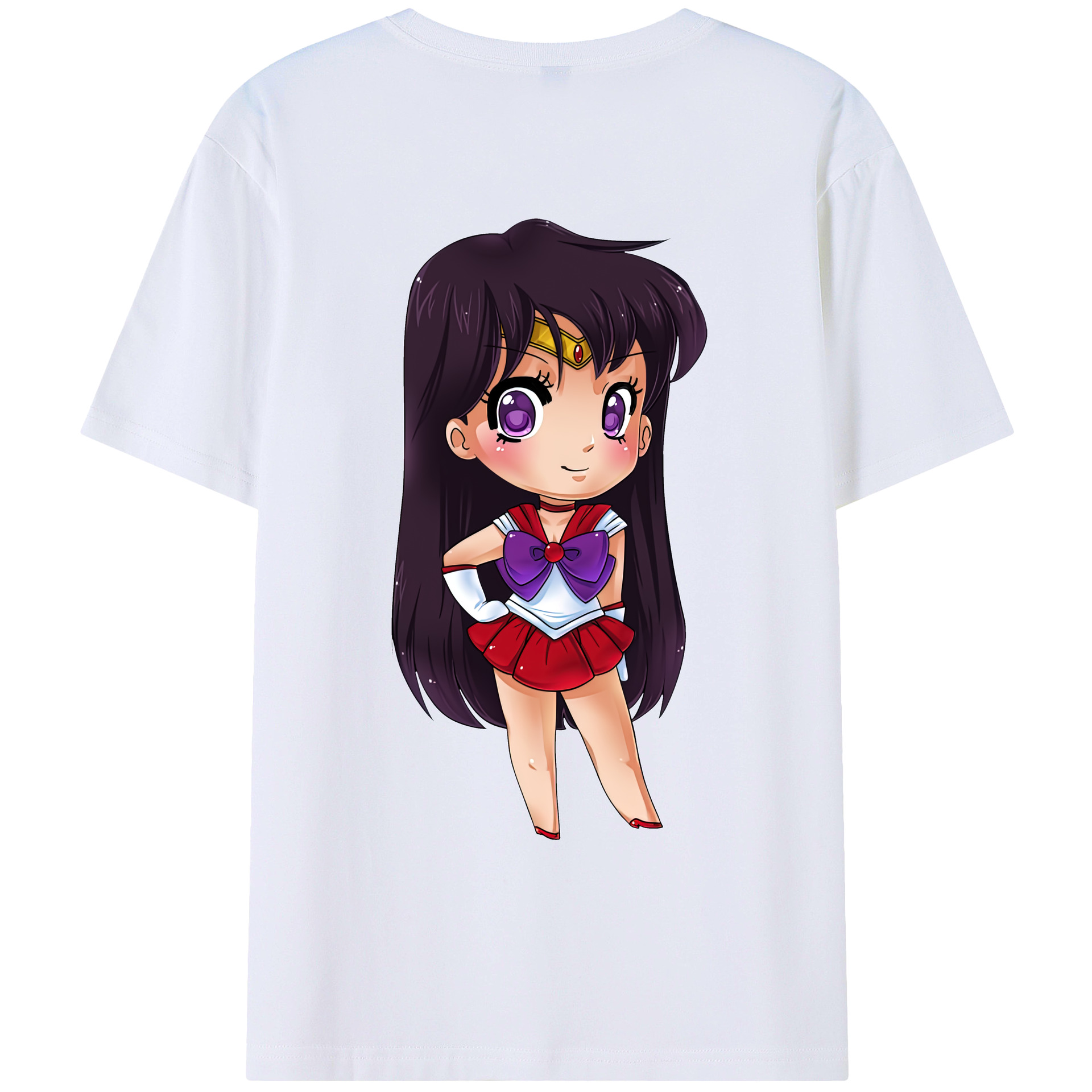 （画像用） 美少女戦士セーラームーン 火野レイ ひの レイ Sailor Moon Hino Rei （セーラーマーズ,Sailor Mars） レディース半袖Tシャツ(バックプリント)