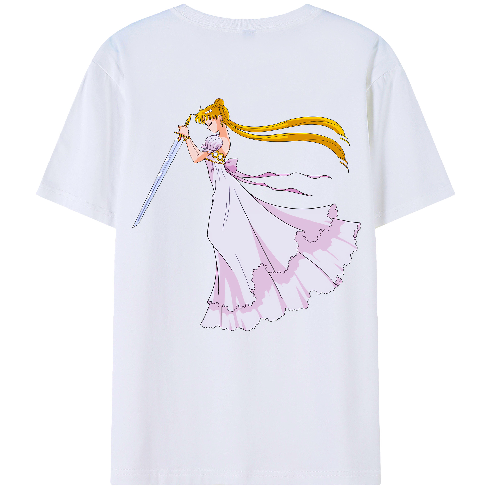 （画像用） 美少女戦士セーラームーン 愛野 美奈子 あいの みなこ Sailor Moon Aino Minako レディース半袖Tシャツ(バックプリント)