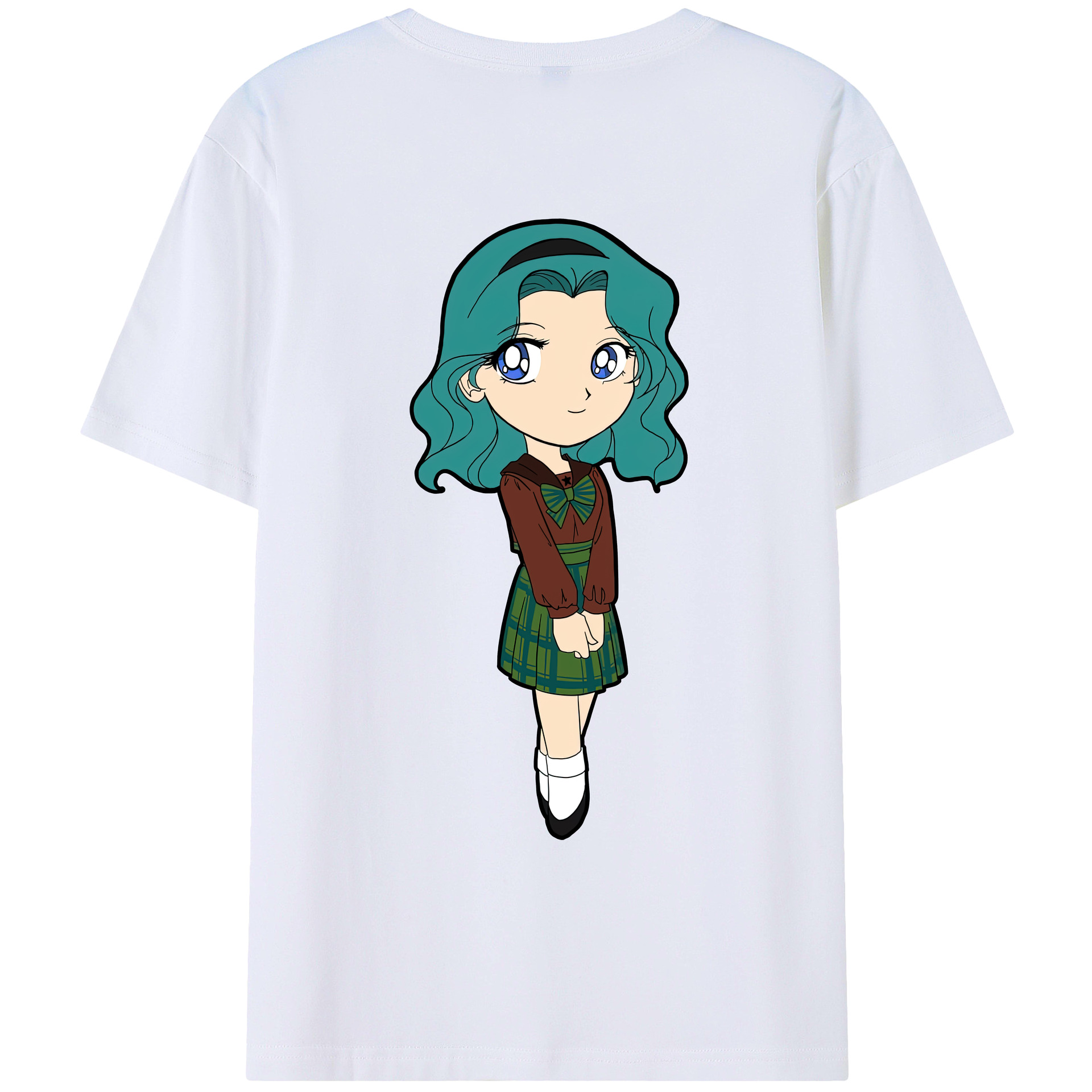 （画像用） 美少女戦士セーラームーン 海王 みちる（かいおう みちる） Sailor Moon Kaiou Michiru レディース半袖Tシャツ(バックプリント)