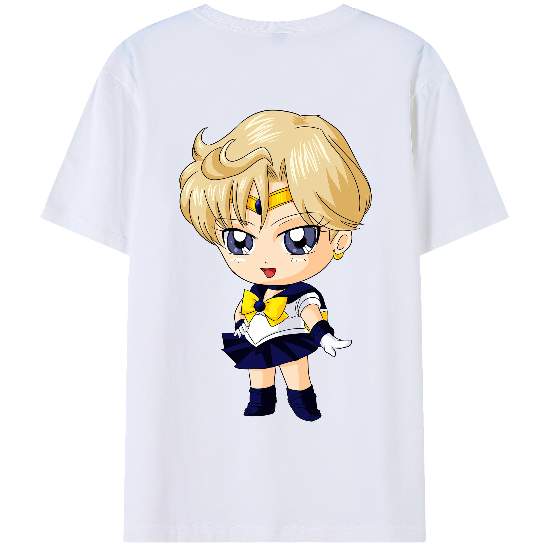 （画像用） 美少女戦士セーラームーン 天王はるか Sailor Moon Tenoh Haruka レディース半袖Tシャツ(バックプリント)