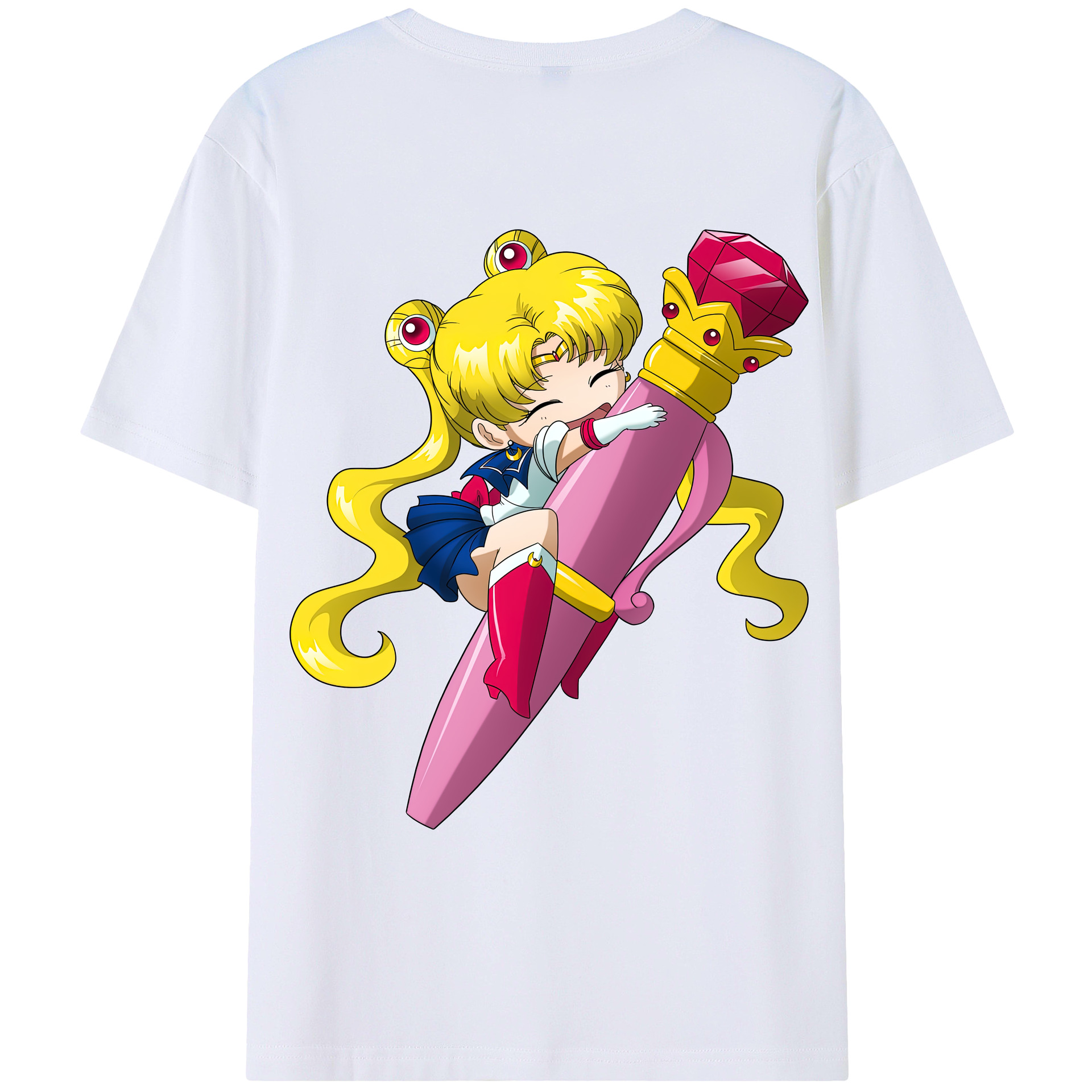 （画像用） 美少女戦士セーラームーン 月野 うさぎ つきの うさぎ Sailor Moon Tsukino Usagi レディース半袖Tシャツ(バックプリント)