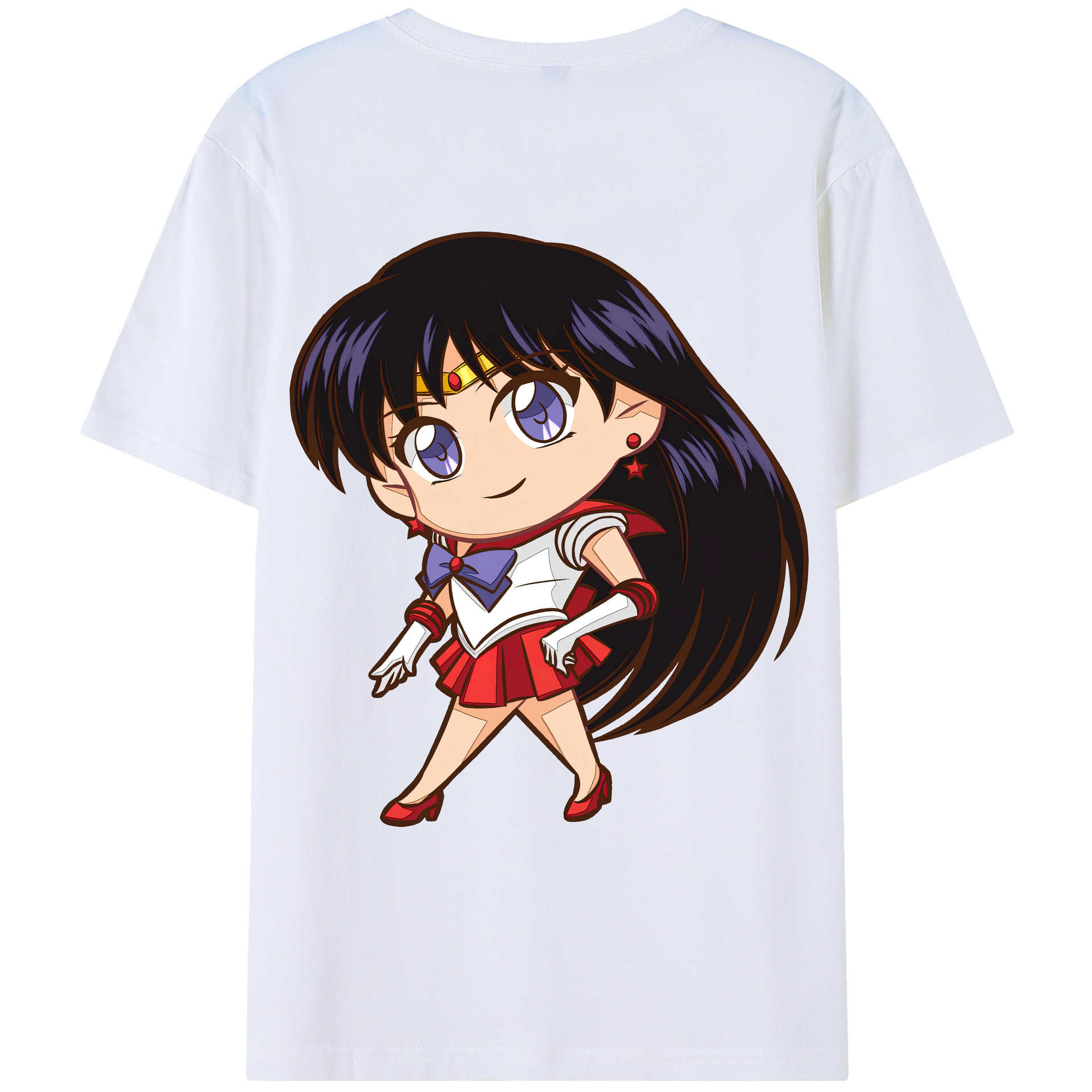 （画像用） 美少女戦士セーラームーン 火野レイ ひの レイ Sailor Moon Hino Rei （セーラーマーズ,Sailor Mars） レディース半袖Tシャツ(バックプリント)