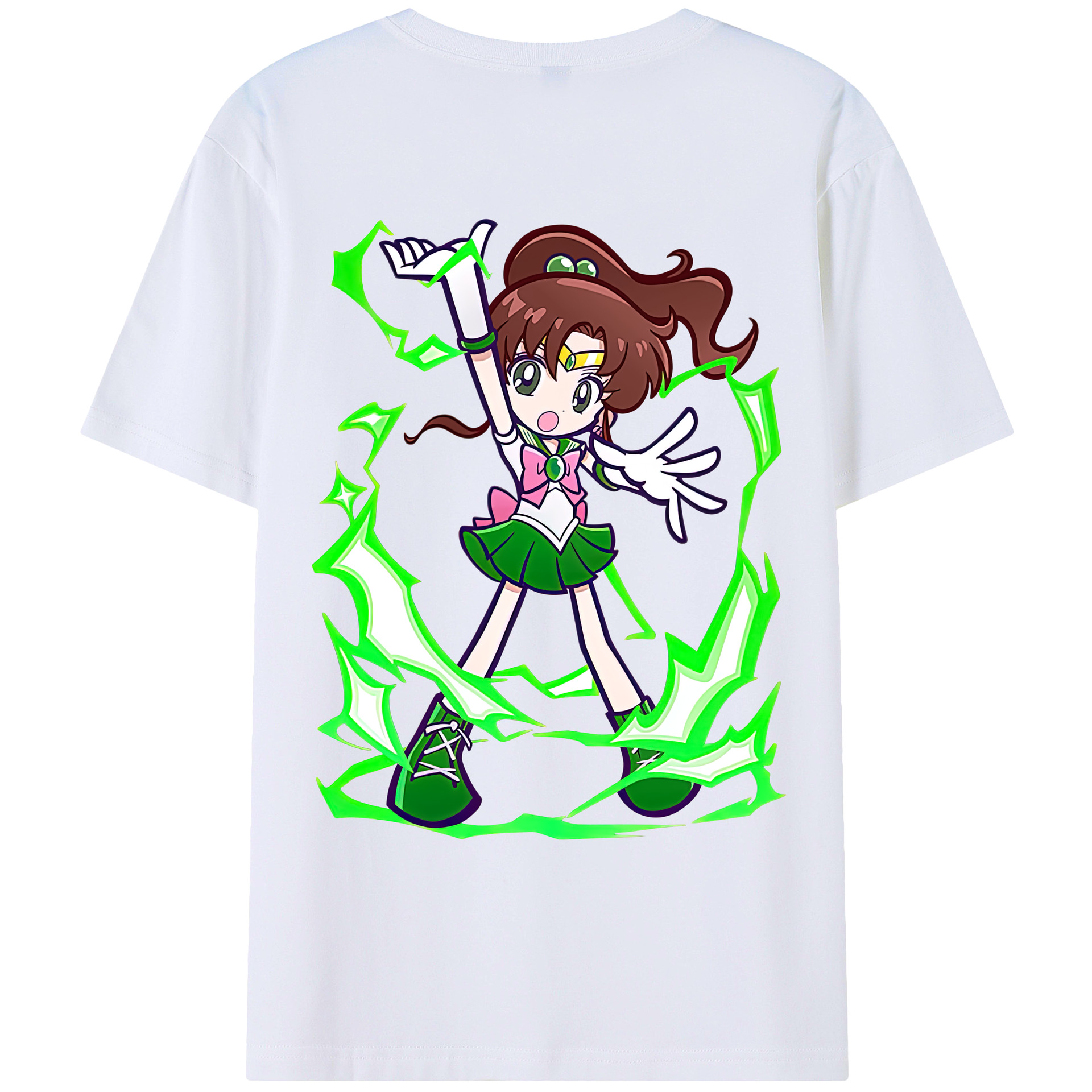 （画像用） 美少女戦士セーラームーン 木野 まこと きの まこと Sailor Moon Kino Makoto （セーラージュピター；Sailor Jupiter） レディース半袖Tシャツ(バックプリント)