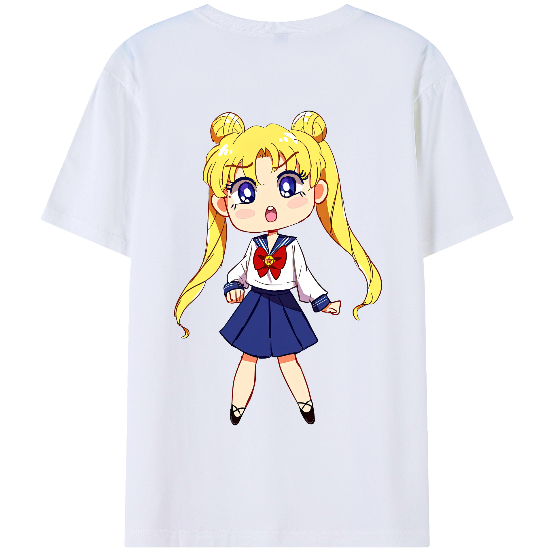 （画像用） 美少女戦士セーラームーン 愛野 美奈子 あいの みなこ Sailor Moon Aino Minako レディース半袖Tシャツ(バックプリント)
