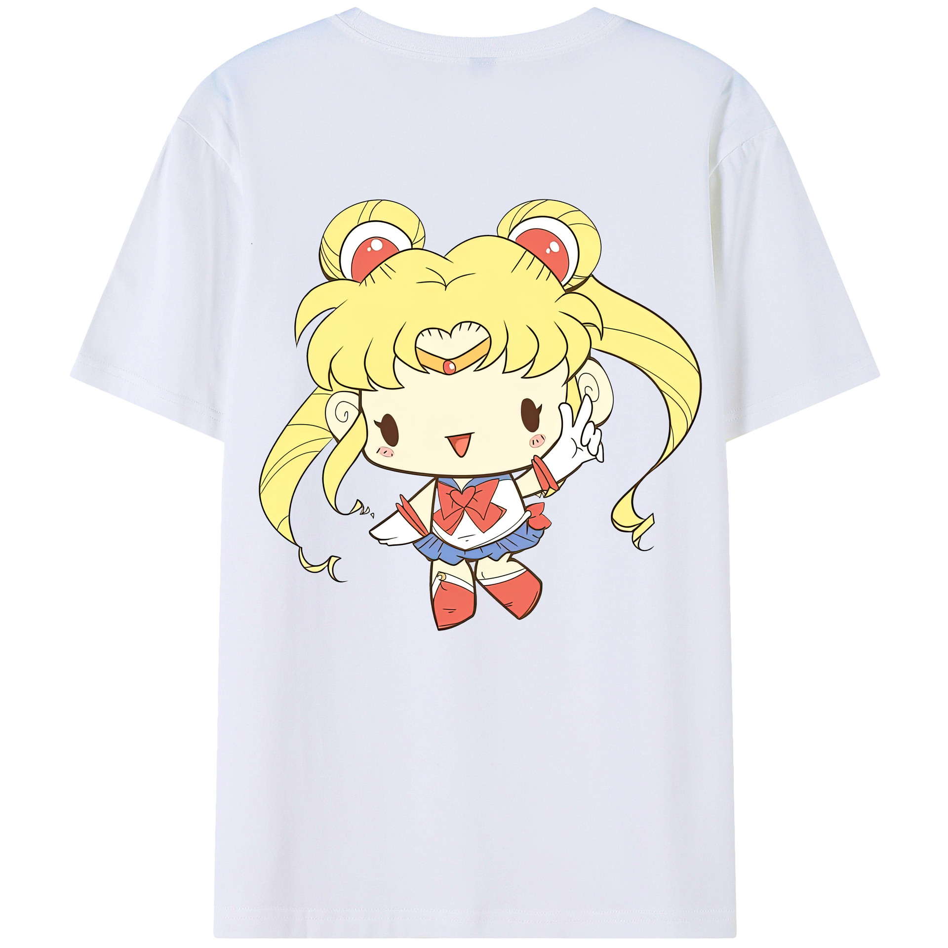 （画像用） 美少女戦士セーラームーン 月野 うさぎ つきの うさぎ Sailor Moon Tsukino Usagi レディース半袖Tシャツ(バックプリント)