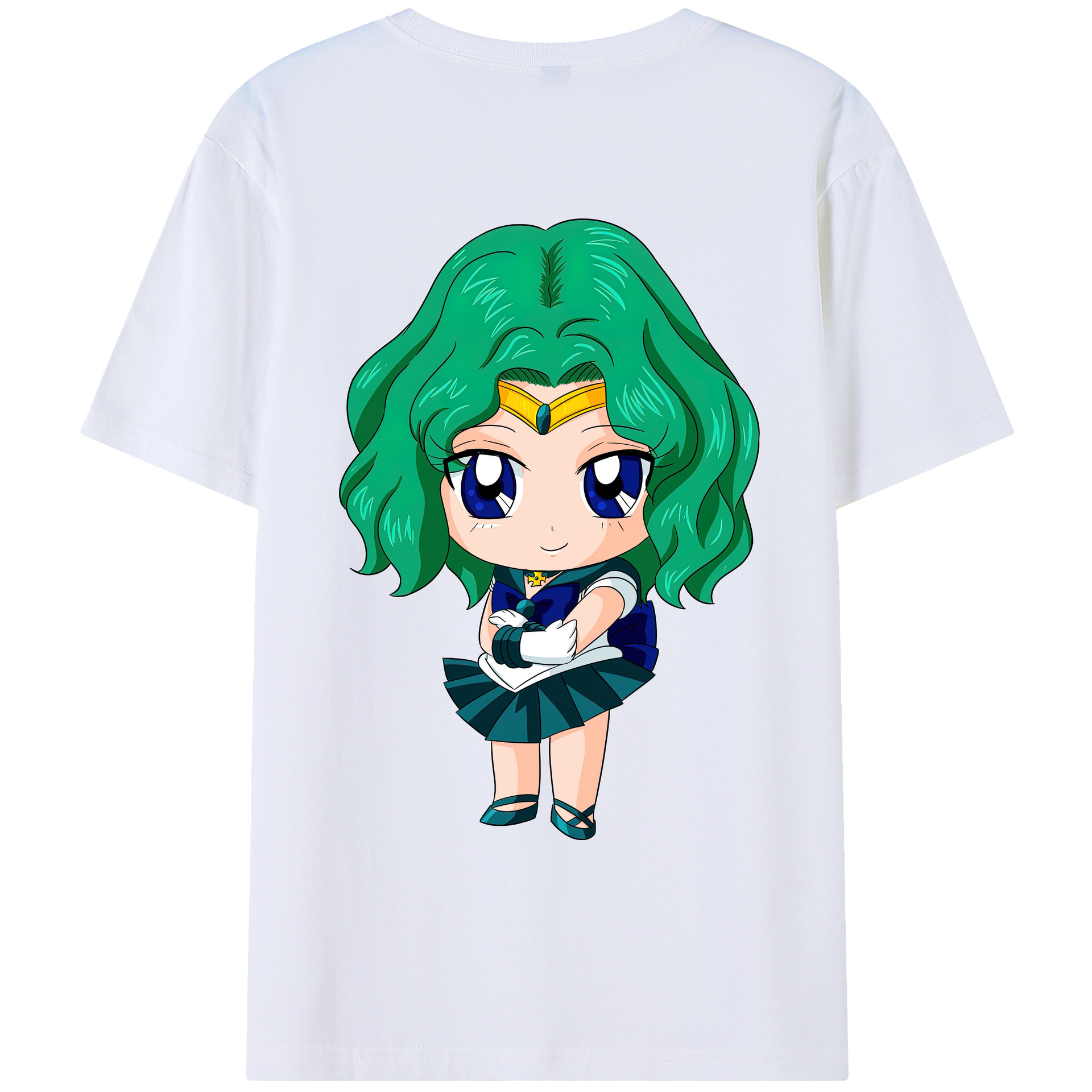 （画像用） 美少女戦士セーラームーン 海王 みちる（かいおう みちる） Sailor Moon Kaiou Michiru レディース半袖Tシャツ(バックプリント)