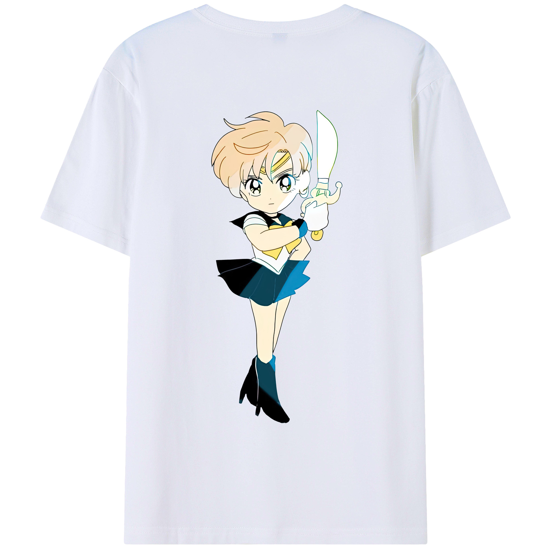 （画像用） 美少女戦士セーラームーン 天王はるか Sailor Moon Tenoh Haruka レディース半袖Tシャツ(バックプリント)