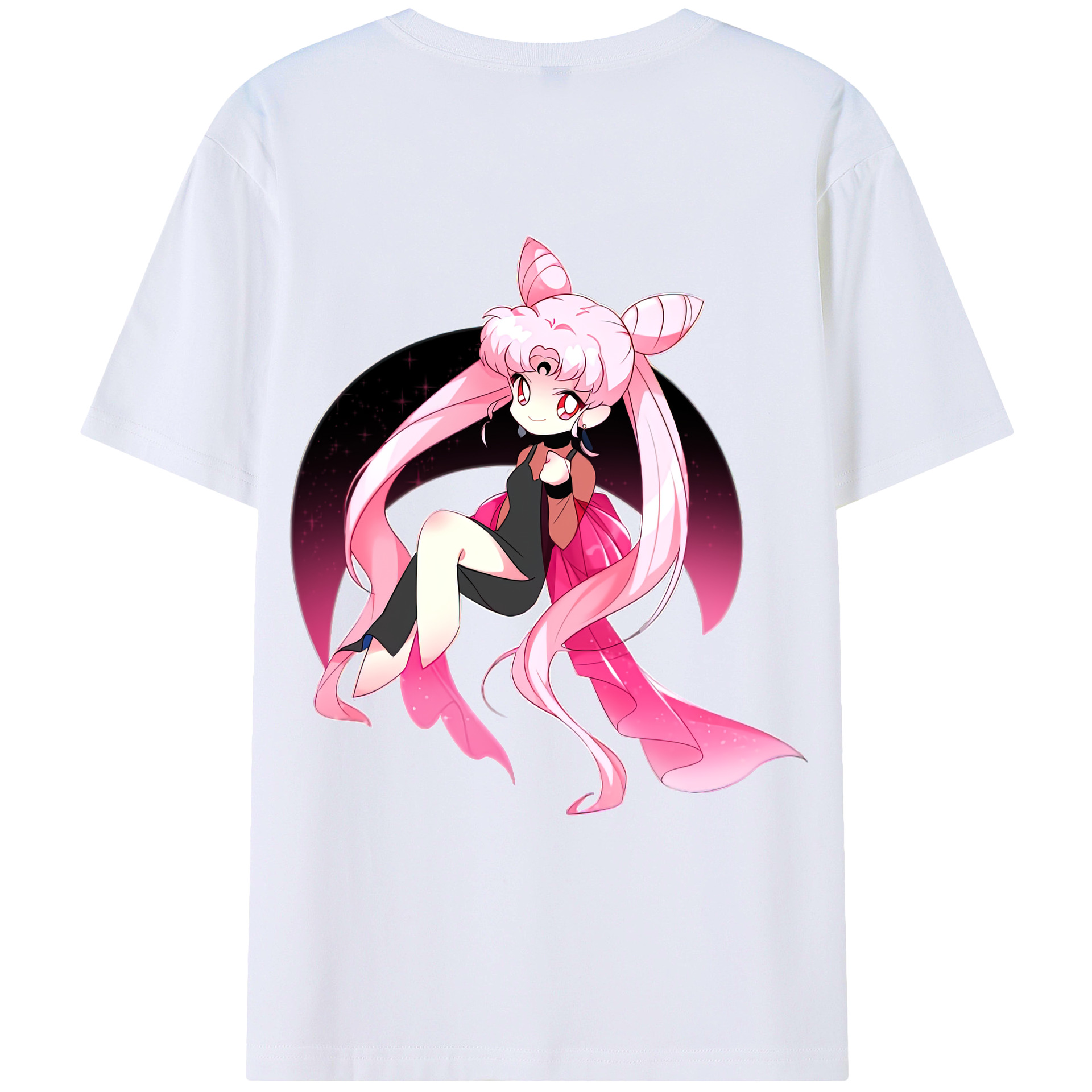 （画像用） 美少女戦士セーラームーン ちびうさ Sailor Moon Chibiusa Tsukino Usagi Small Lady Serenity レディース半袖Tシャツ(バックプリント)