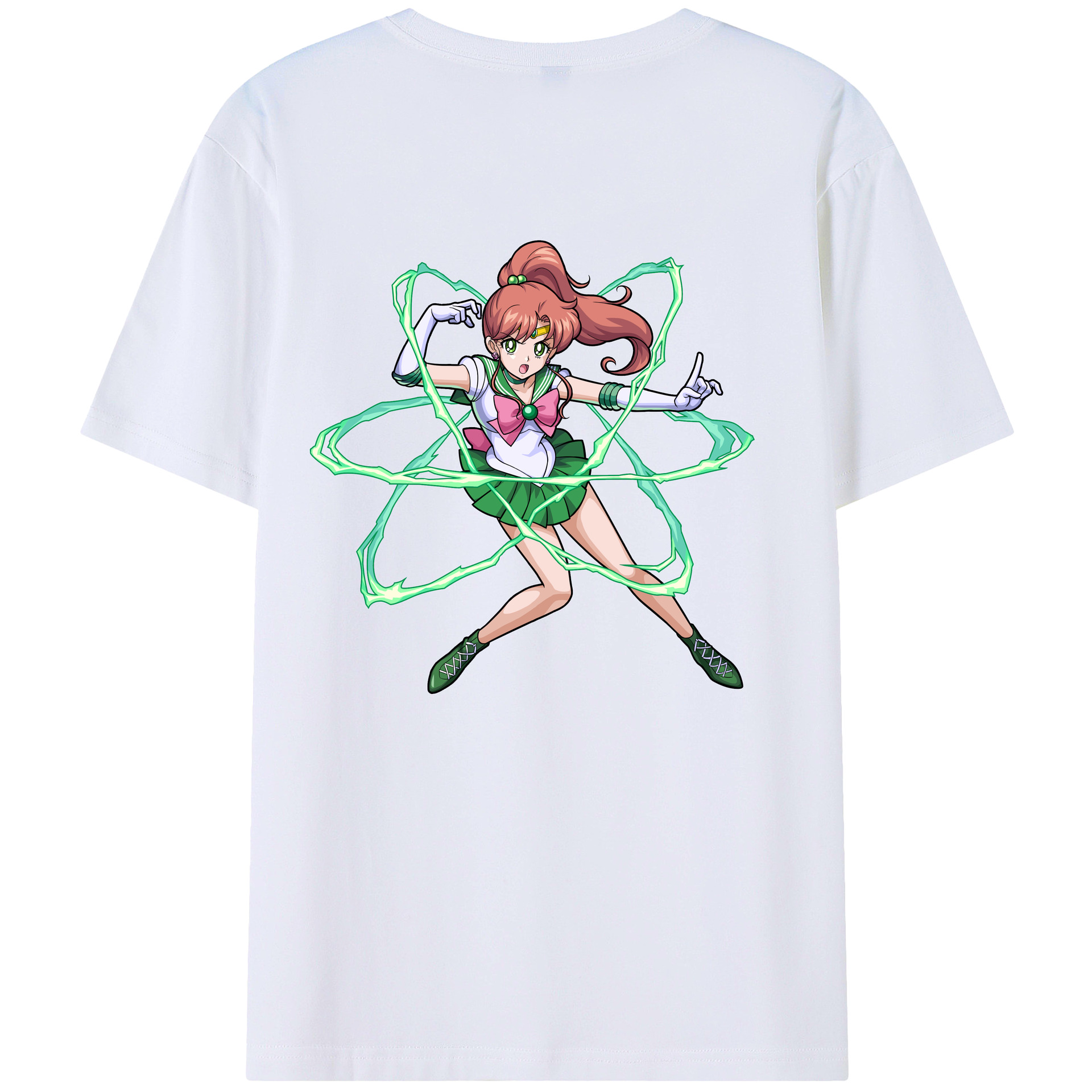 （画像用） 美少女戦士セーラームーン 木野 まこと きの まこと Sailor Moon Kino Makoto （セーラージュピター；Sailor Jupiter） レディース半袖Tシャツ(バックプリント)