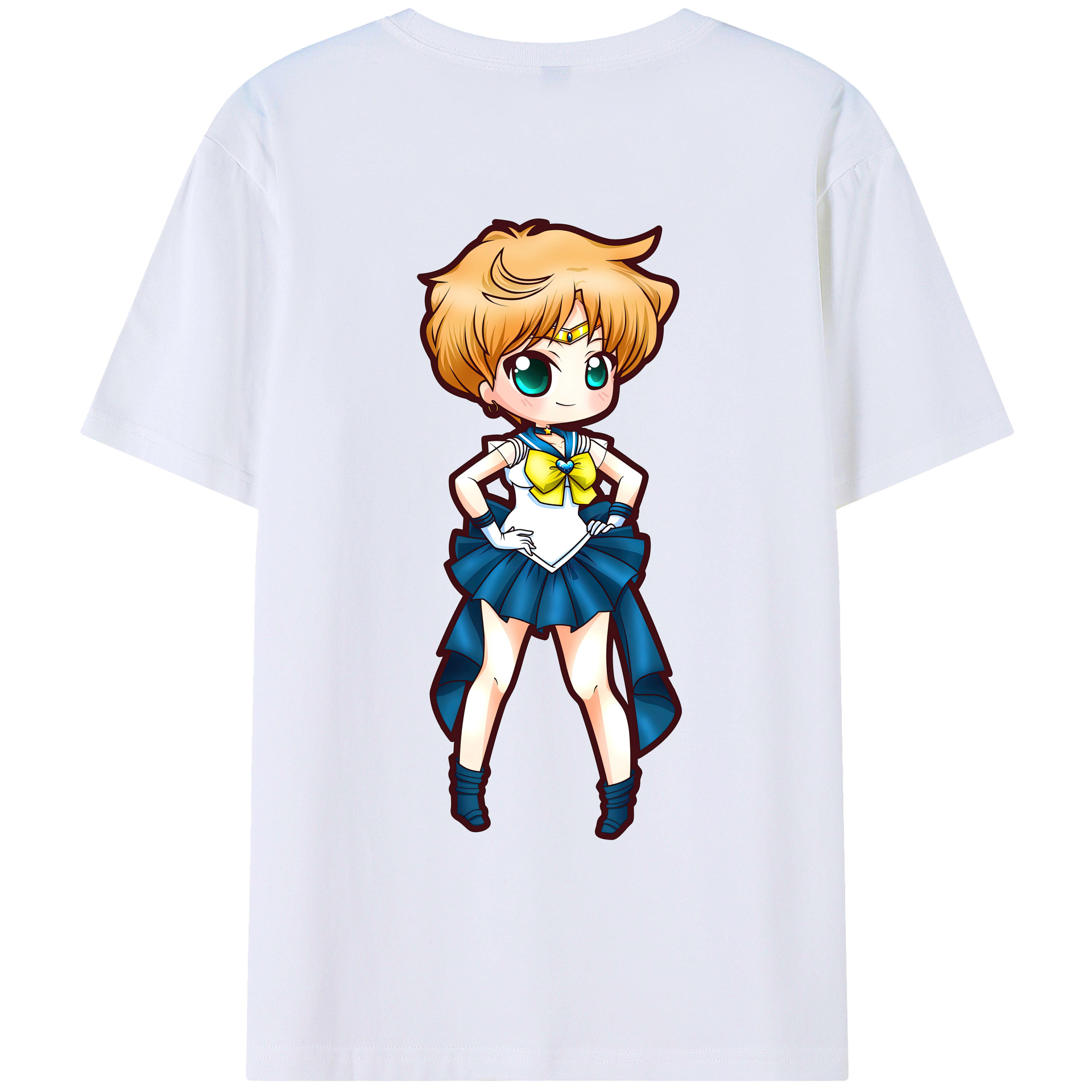 （画像用） 美少女戦士セーラームーン 天王はるか Sailor Moon Tenoh Haruka レディース半袖Tシャツ(バックプリント)