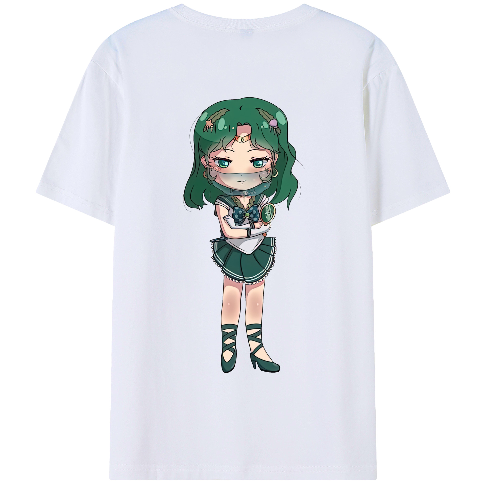 （画像用） 美少女戦士セーラームーン 海王 みちる（かいおう みちる） Sailor Moon Kaiou Michiru レディース半袖Tシャツ(バックプリント)