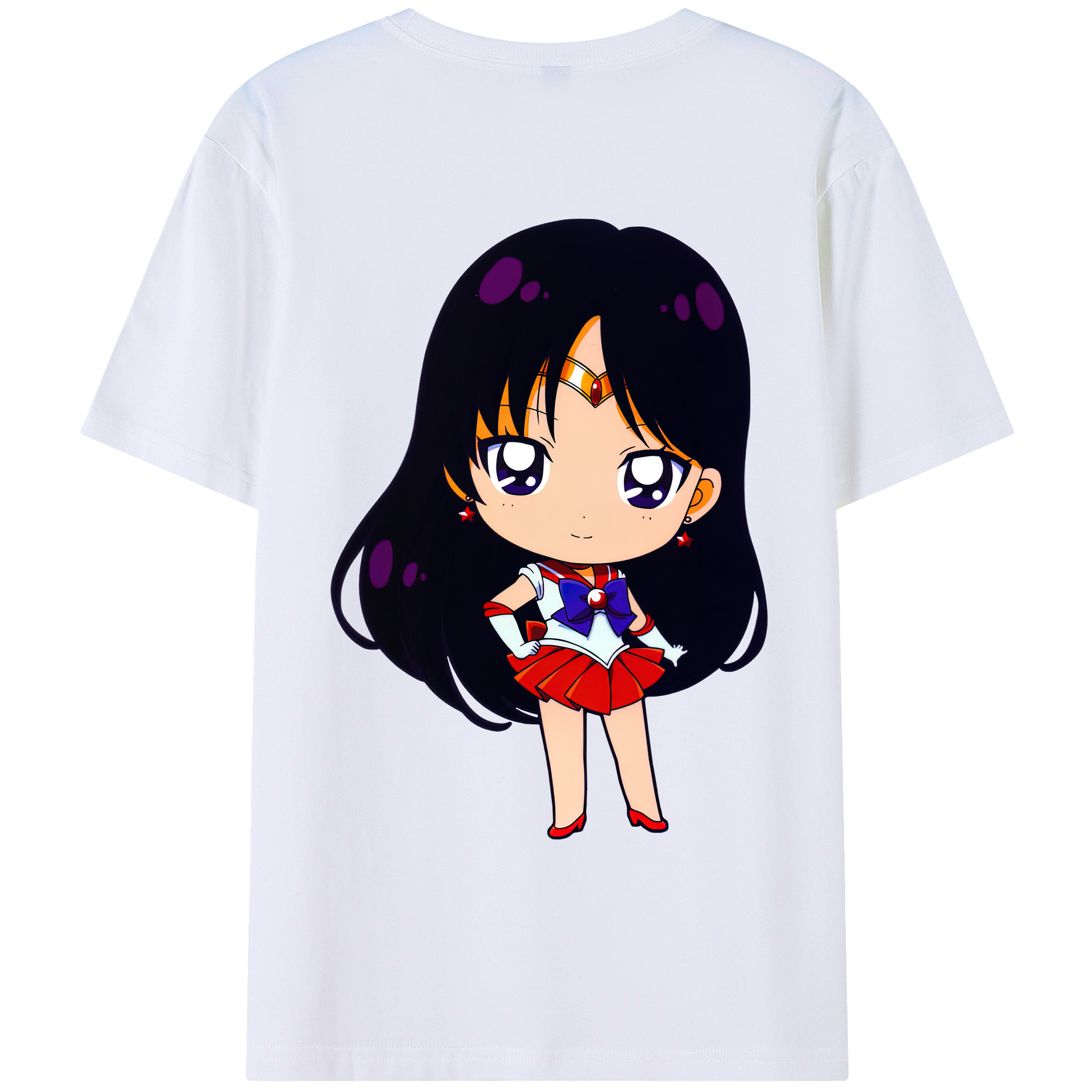 （画像用） 美少女戦士セーラームーン 火野レイ ひの レイ Sailor Moon Hino Rei （セーラーマーズ,Sailor Mars） レディース半袖Tシャツ(バックプリント)