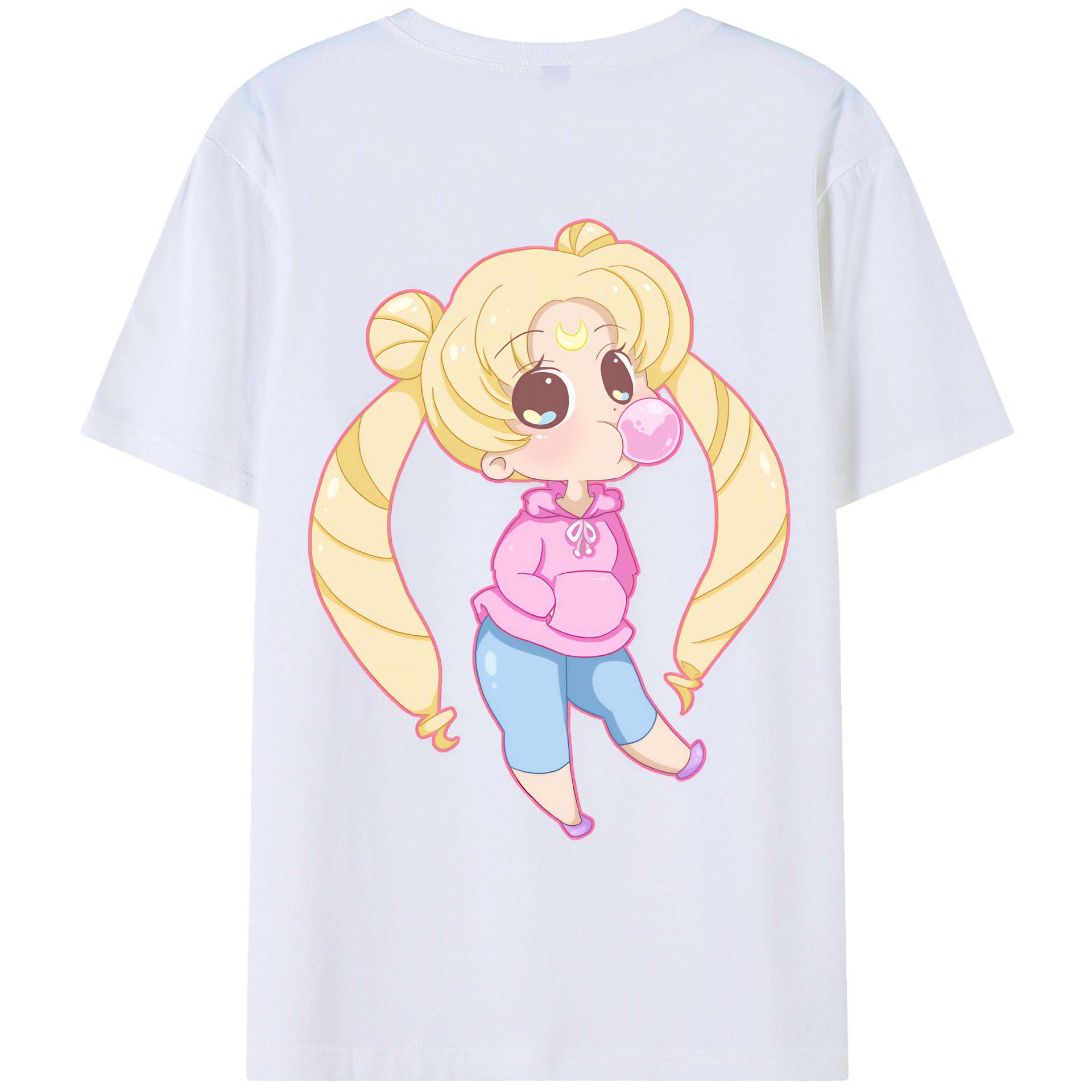 （画像用） 美少女戦士セーラームーン 愛野 美奈子 あいの みなこ Sailor Moon Aino Minako レディース半袖Tシャツ(バックプリント)