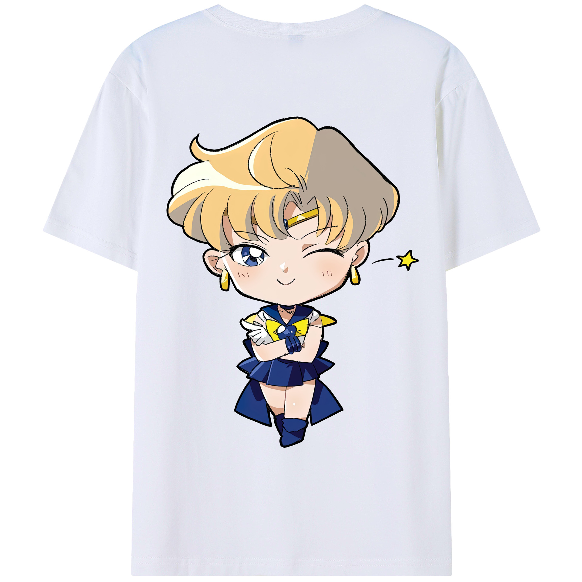 （画像用） 美少女戦士セーラームーン 天王はるか Sailor Moon Tenoh Haruka レディース半袖Tシャツ(バックプリント)