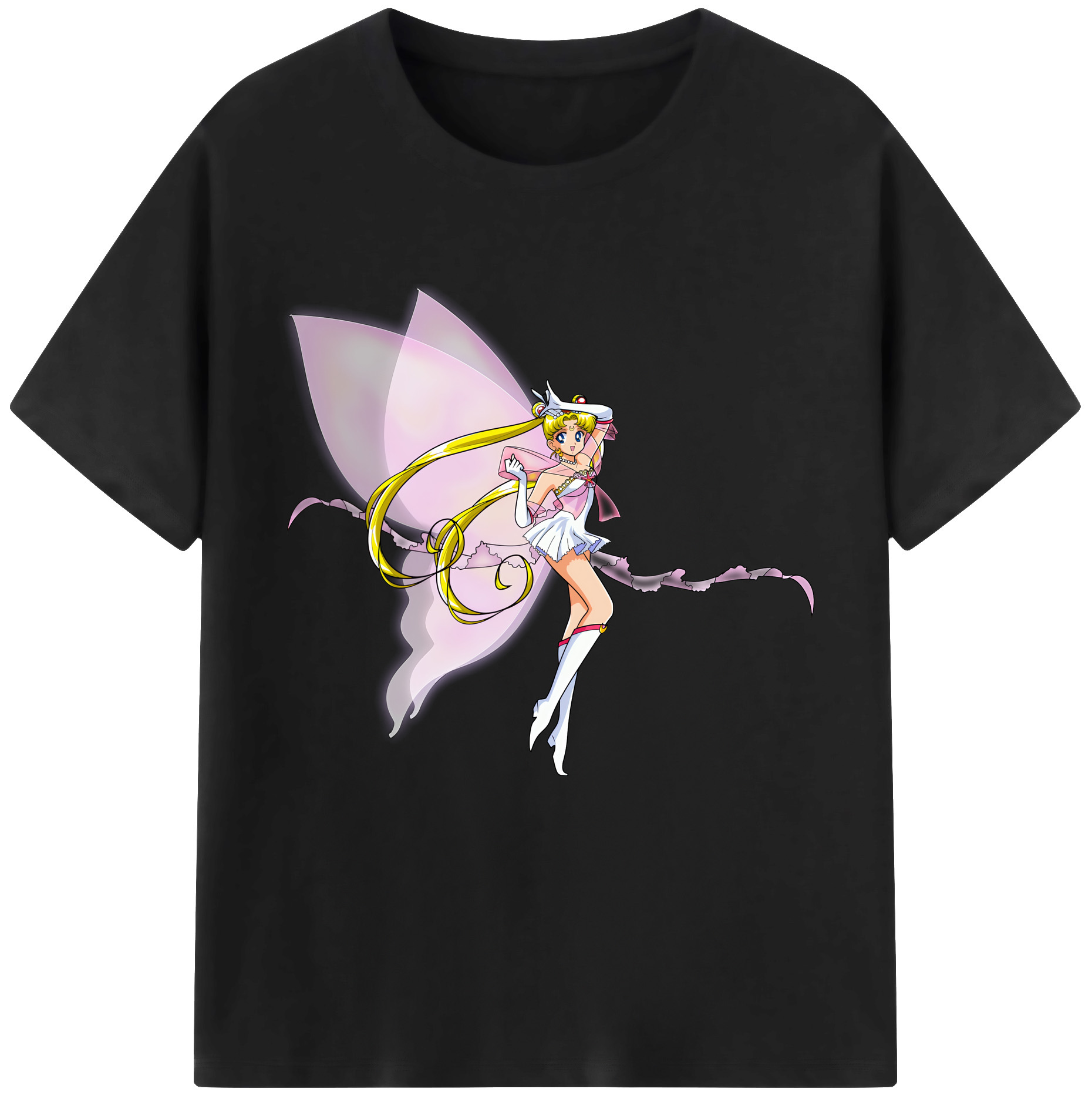 （画像用） 美少女戦士セーラームーン 月野 うさぎ つきの うさぎ Sailor Moon Tsukino Usagi レディースカジュアルプリントTシャツ（綿100％）