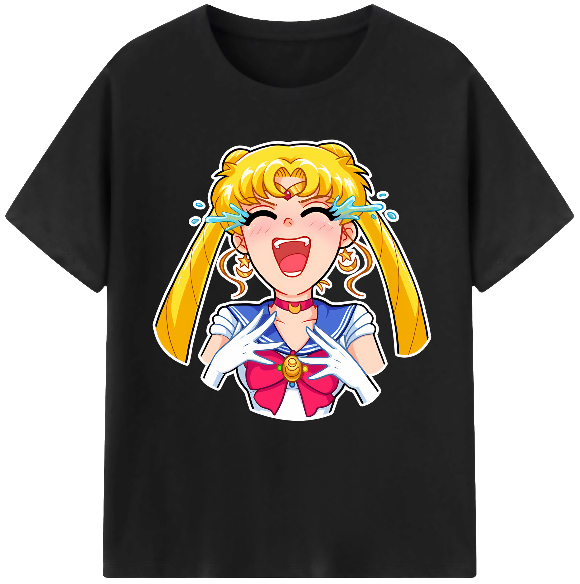（画像用） 美少女戦士セーラームーン 月野 うさぎ つきの うさぎ Sailor Moon Tsukino Usagi レディースカジュアルプリントTシャツ（綿100％）