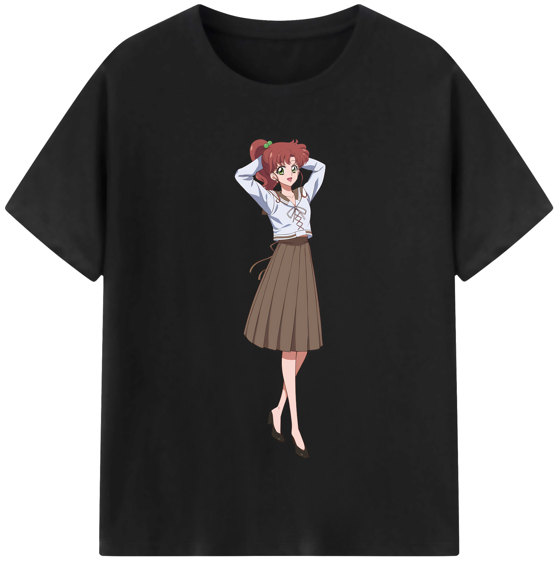 （画像用） 美少女戦士セーラームーン 木野 まこと きの まこと Sailor Moon Kino Makoto （セーラージュピター；Sailor Jupiter） レディースカジュアルプリントTシャツ（綿100％）