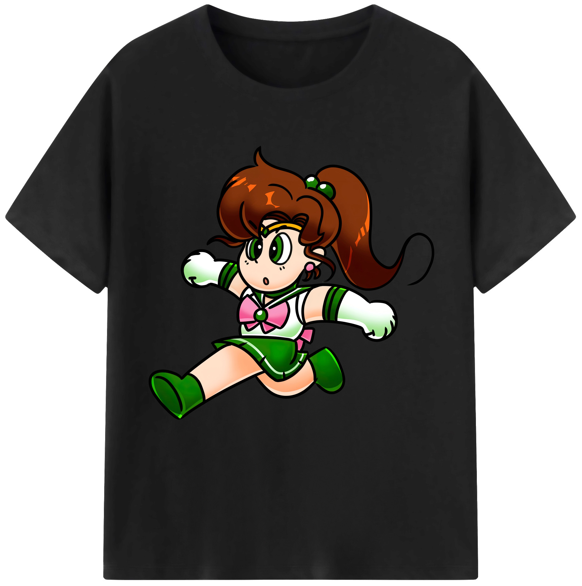 （画像用） 美少女戦士セーラームーン 木野 まこと きの まこと Sailor Moon Kino Makoto （セーラージュピター；Sailor Jupiter） レディースカジュアルプリントTシャツ（綿100％）