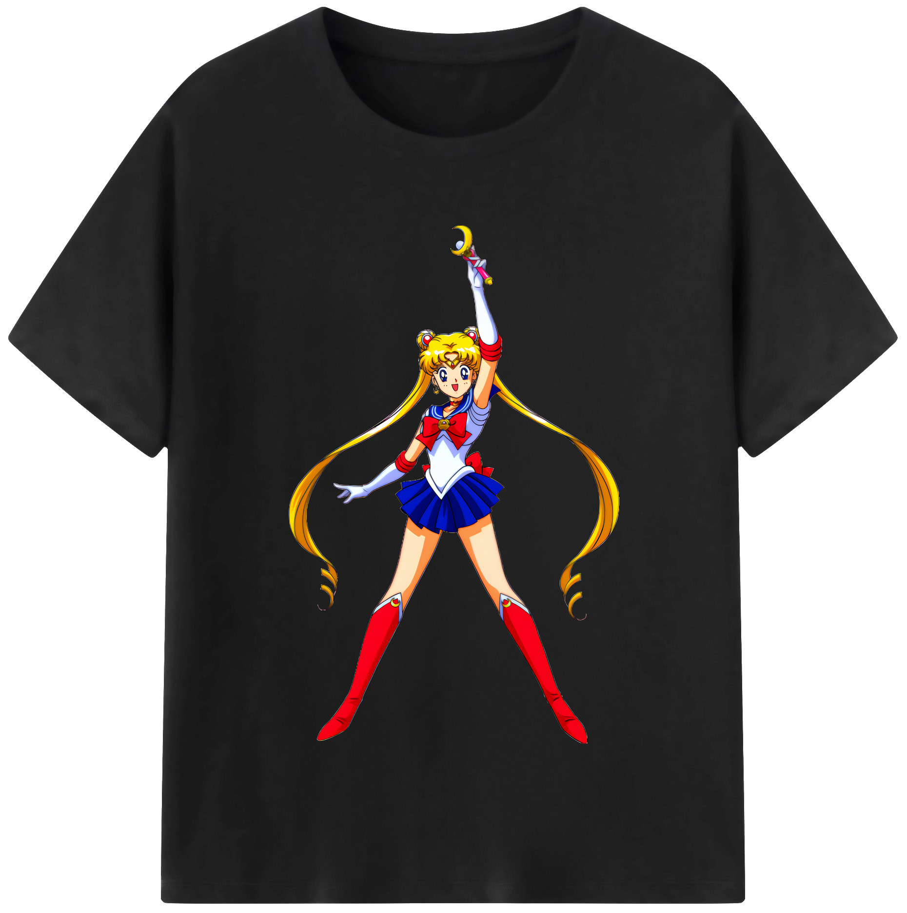 （画像用） 美少女戦士セーラームーン 月野 うさぎ つきの うさぎ Sailor Moon Tsukino Usagi レディースカジュアルプリントTシャツ（綿100％）