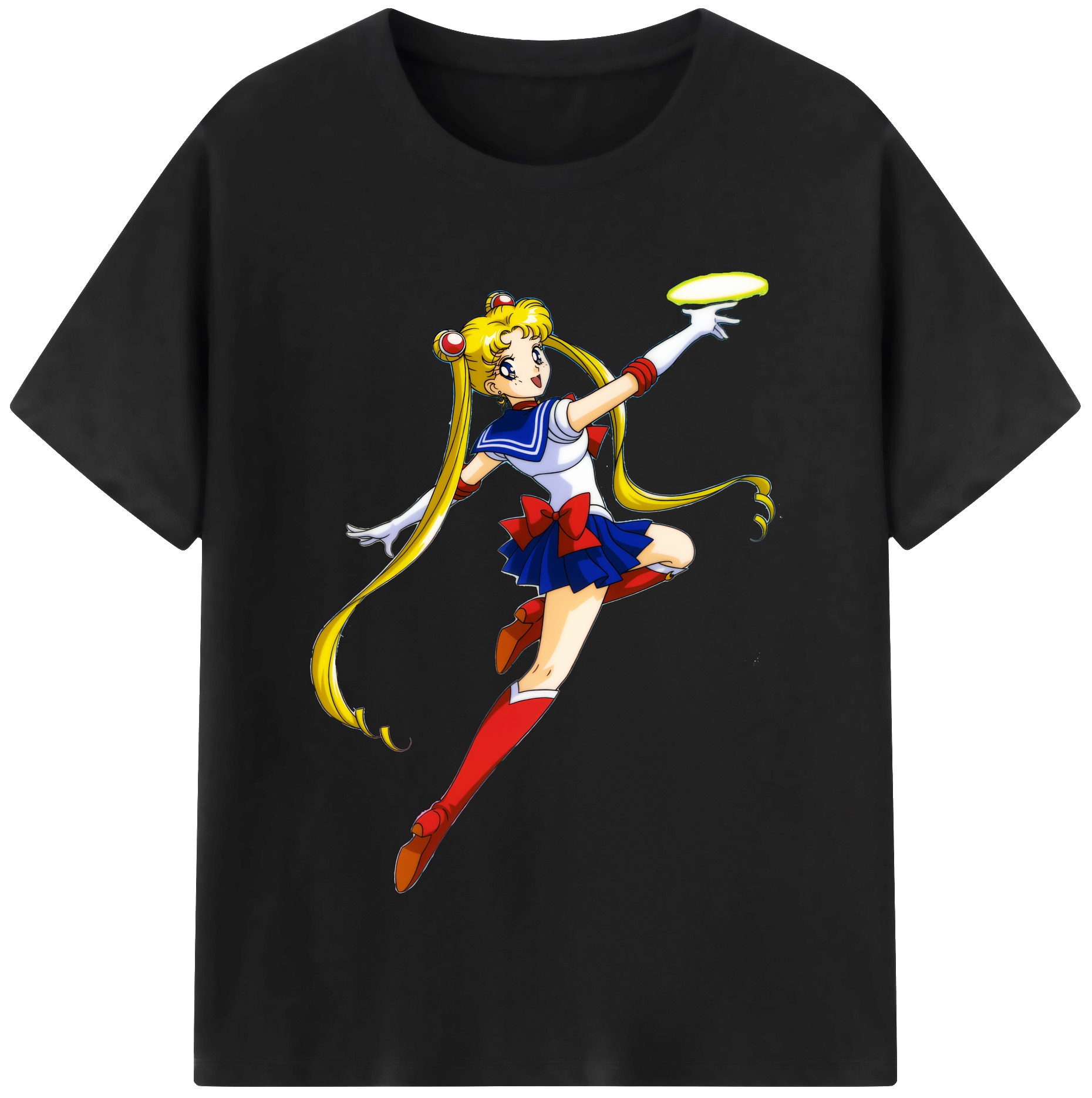 （画像用） 美少女戦士セーラームーン 月野 うさぎ つきの うさぎ Sailor Moon Tsukino Usagi レディースカジュアルプリントTシャツ（綿100％）
