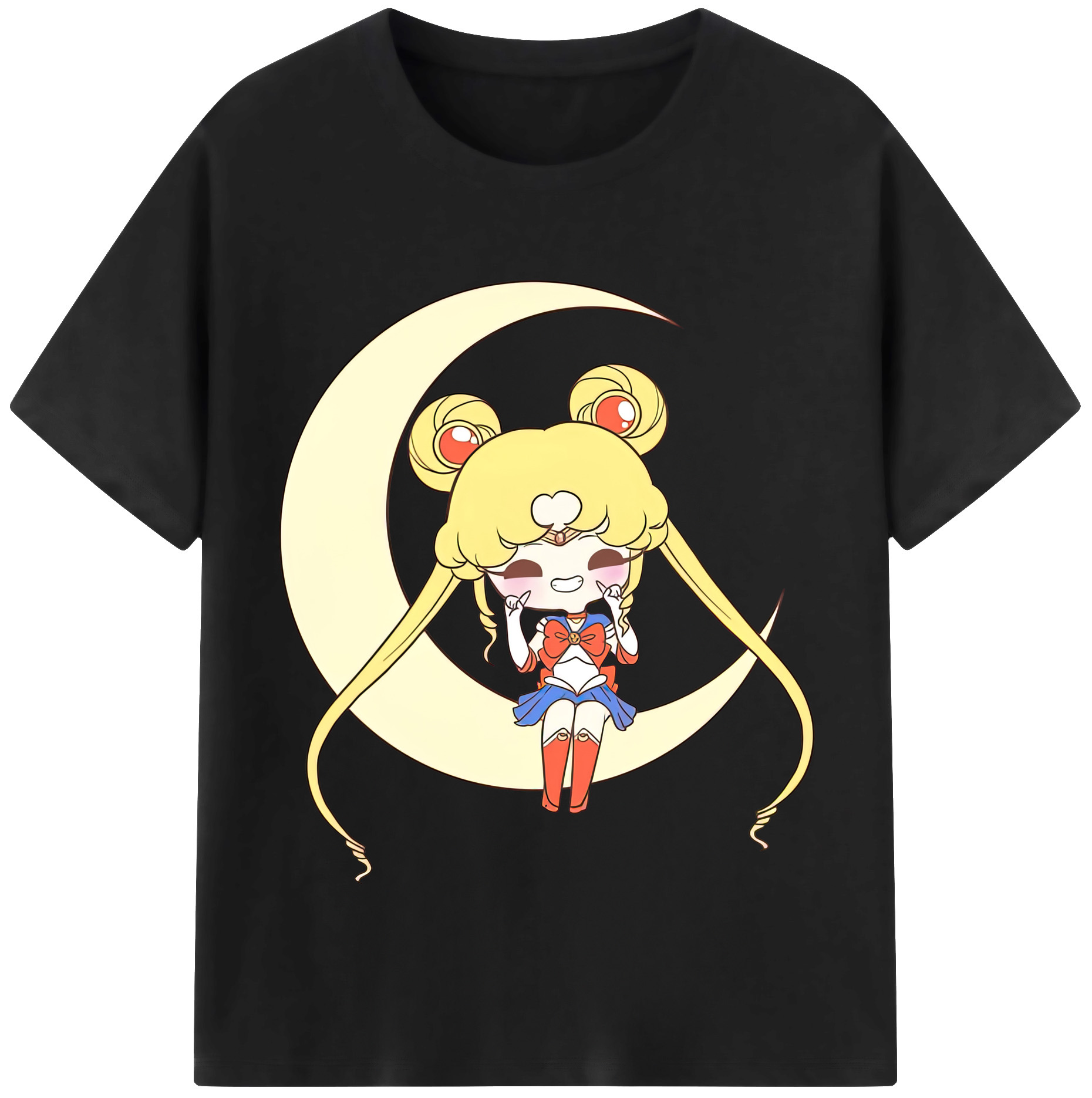 （画像用） 美少女戦士セーラームーン 月野 うさぎ つきの うさぎ Sailor Moon Tsukino Usagi レディースカジュアルプリントTシャツ（綿100％）