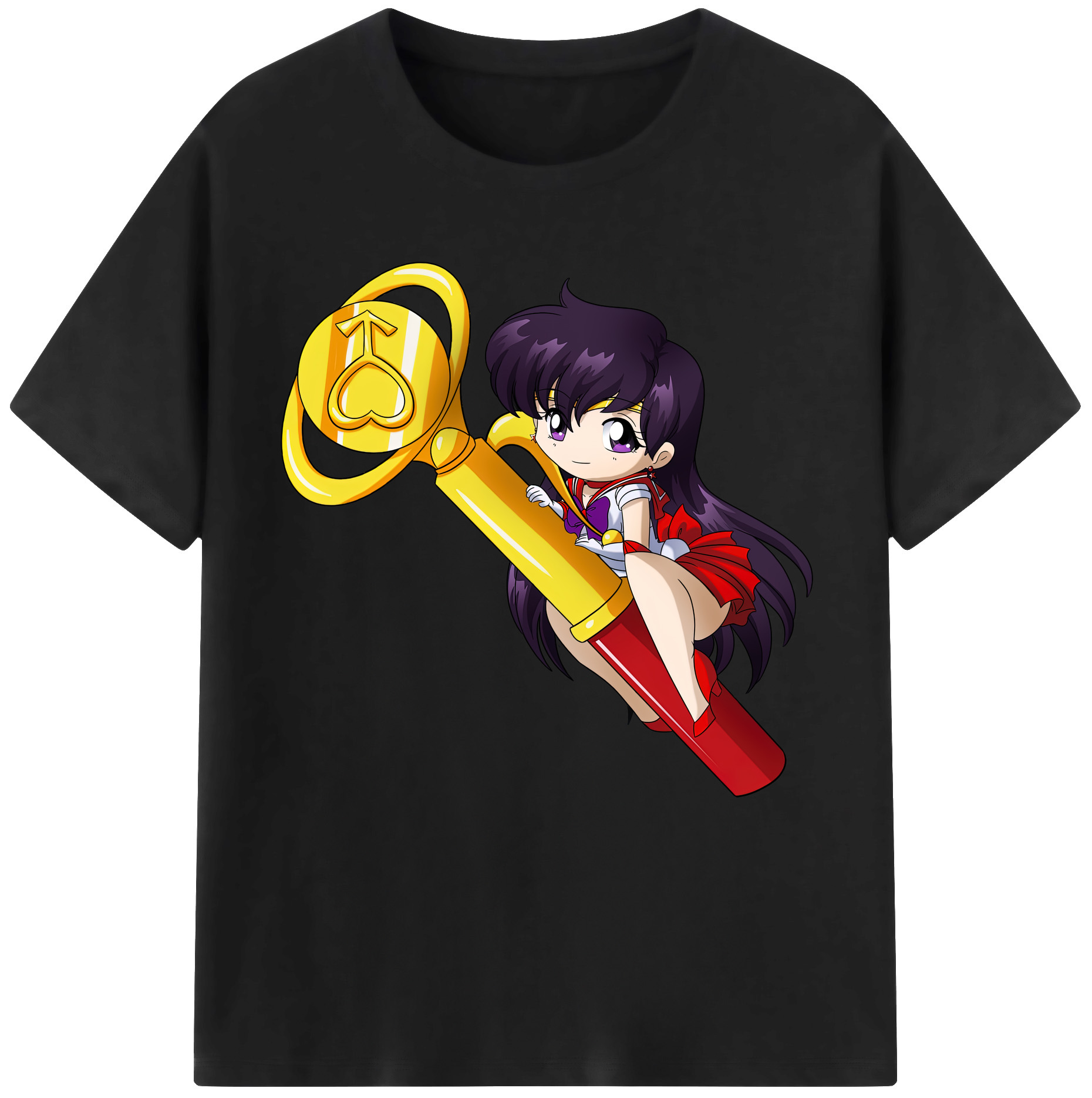 （画像用） 美少女戦士セーラームーン 火野レイ ひの レイ Sailor Moon Hino Rei （セーラーマーズ,Sailor Mars） レディースカジュアルプリントTシャツ（綿100％）