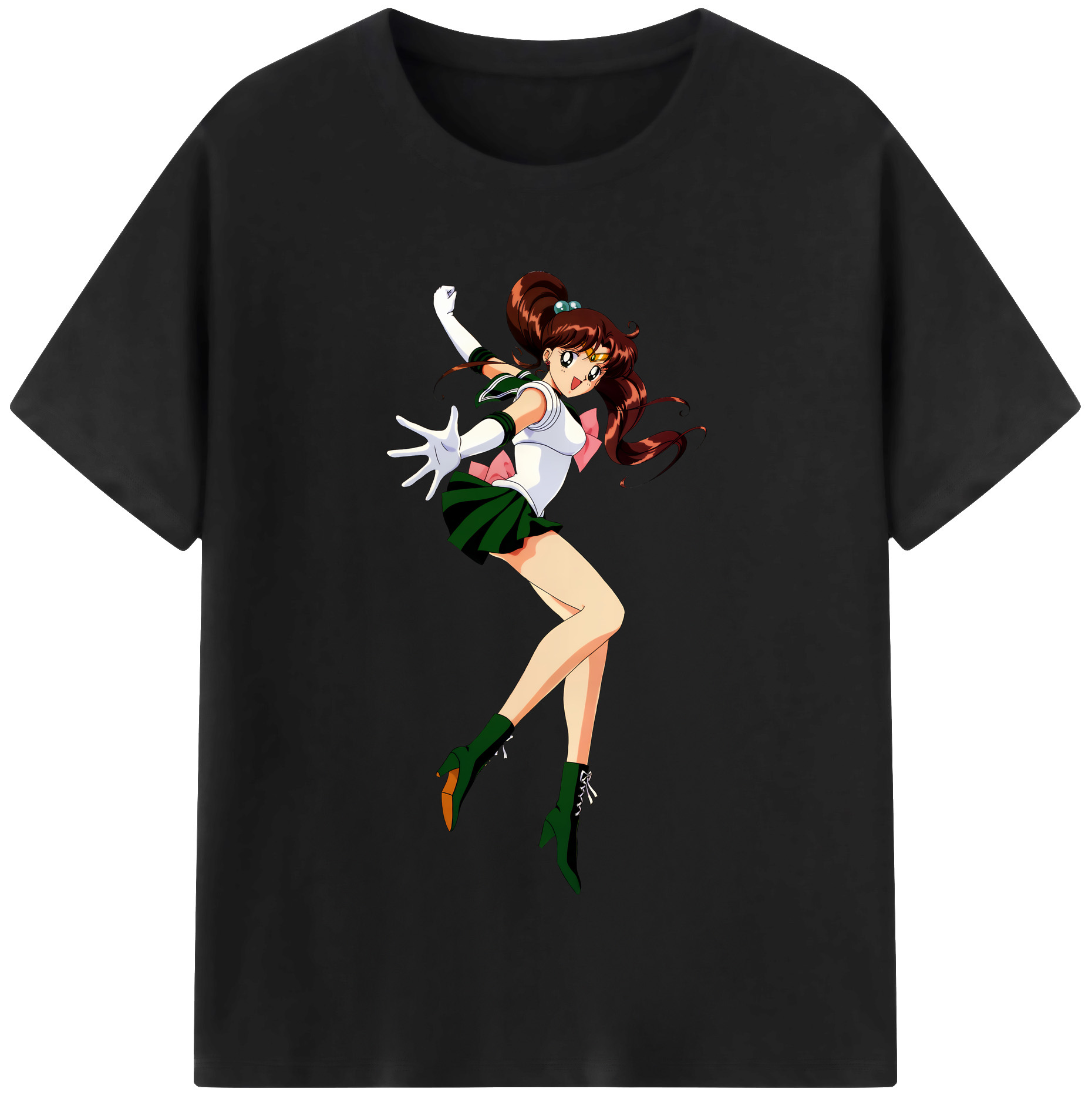 （画像用） 美少女戦士セーラームーン 木野 まこと きの まこと Sailor Moon Kino Makoto （セーラージュピター；Sailor Jupiter） レディースカジュアルプリントTシャツ（綿100％）