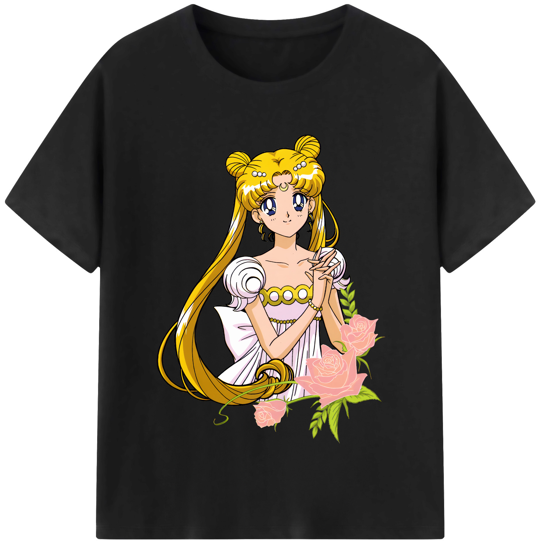 （画像用） 美少女戦士セーラームーン 愛野 美奈子 あいの みなこ Sailor Moon Aino Minako レディースカジュアルプリントTシャツ（綿100％）