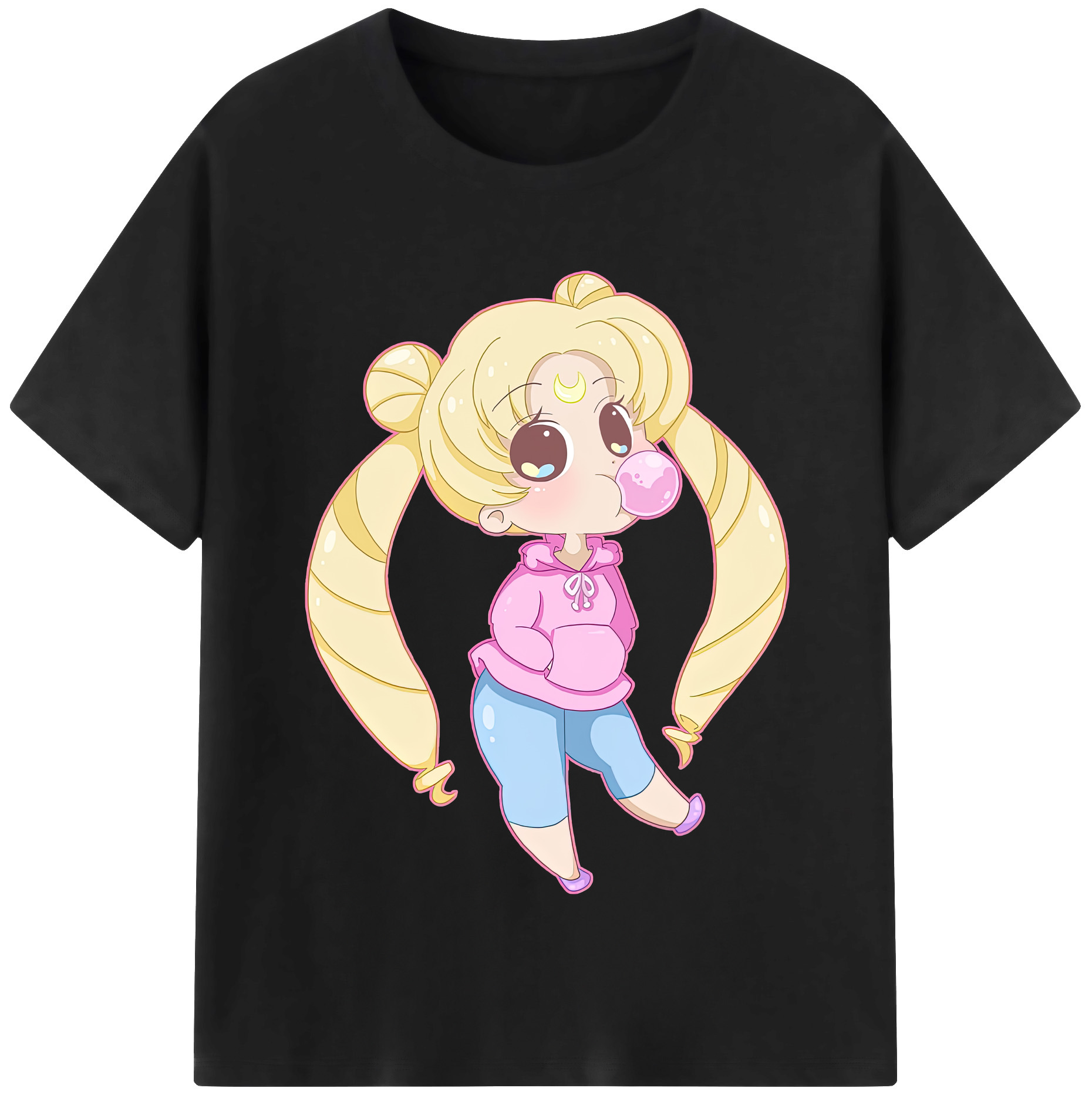 （画像用） 美少女戦士セーラームーン 愛野 美奈子 あいの みなこ Sailor Moon Aino Minako レディースカジュアルプリントTシャツ（綿100％）
