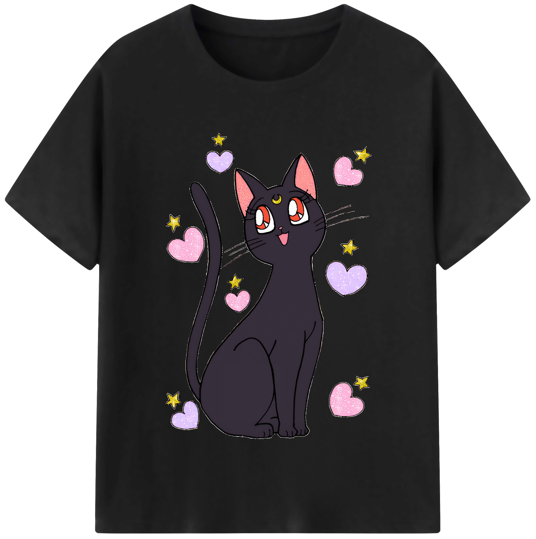 （画像用） 美少女戦士セーラームーン Sailor Moon レディースカジュアルプリントTシャツ（綿100％）