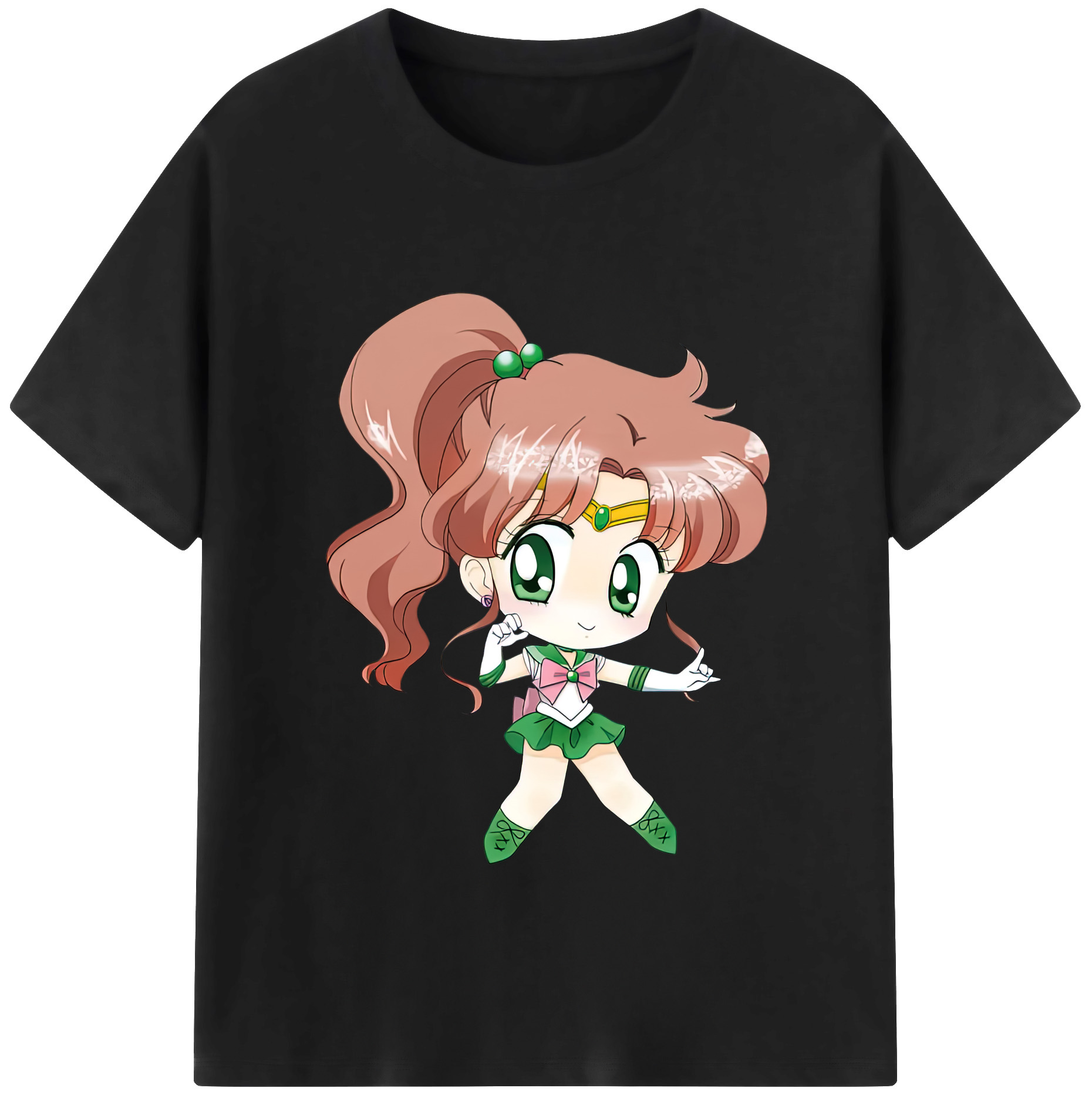 （画像用） 美少女戦士セーラームーン 木野 まこと きの まこと Sailor Moon Kino Makoto （セーラージュピター；Sailor Jupiter） レディースカジュアルプリントTシャツ（綿100％）