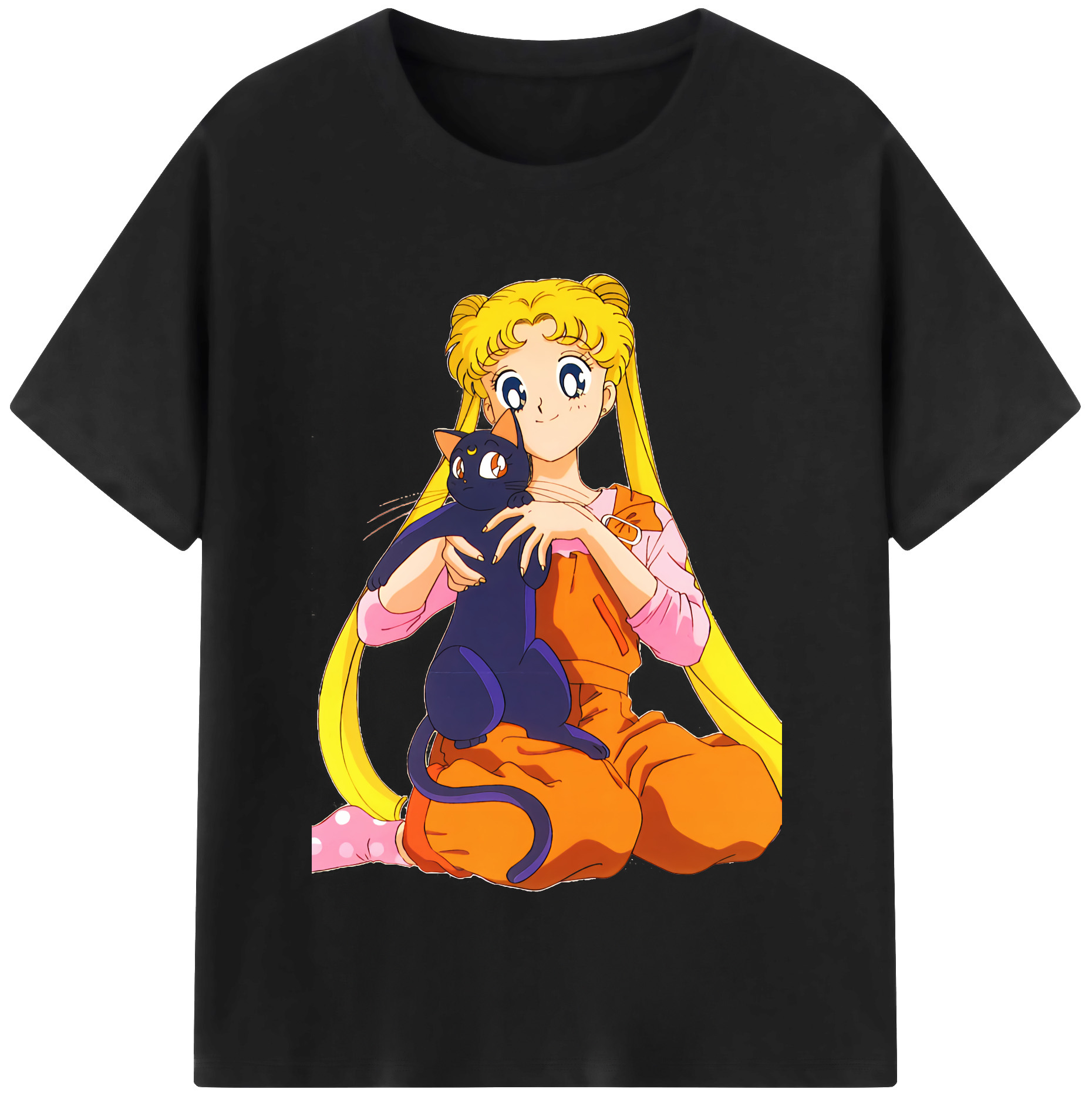 （画像用） 美少女戦士セーラームーン 愛野 美奈子 あいの みなこ Sailor Moon Aino Minako レディースカジュアルプリントTシャツ（綿100％）