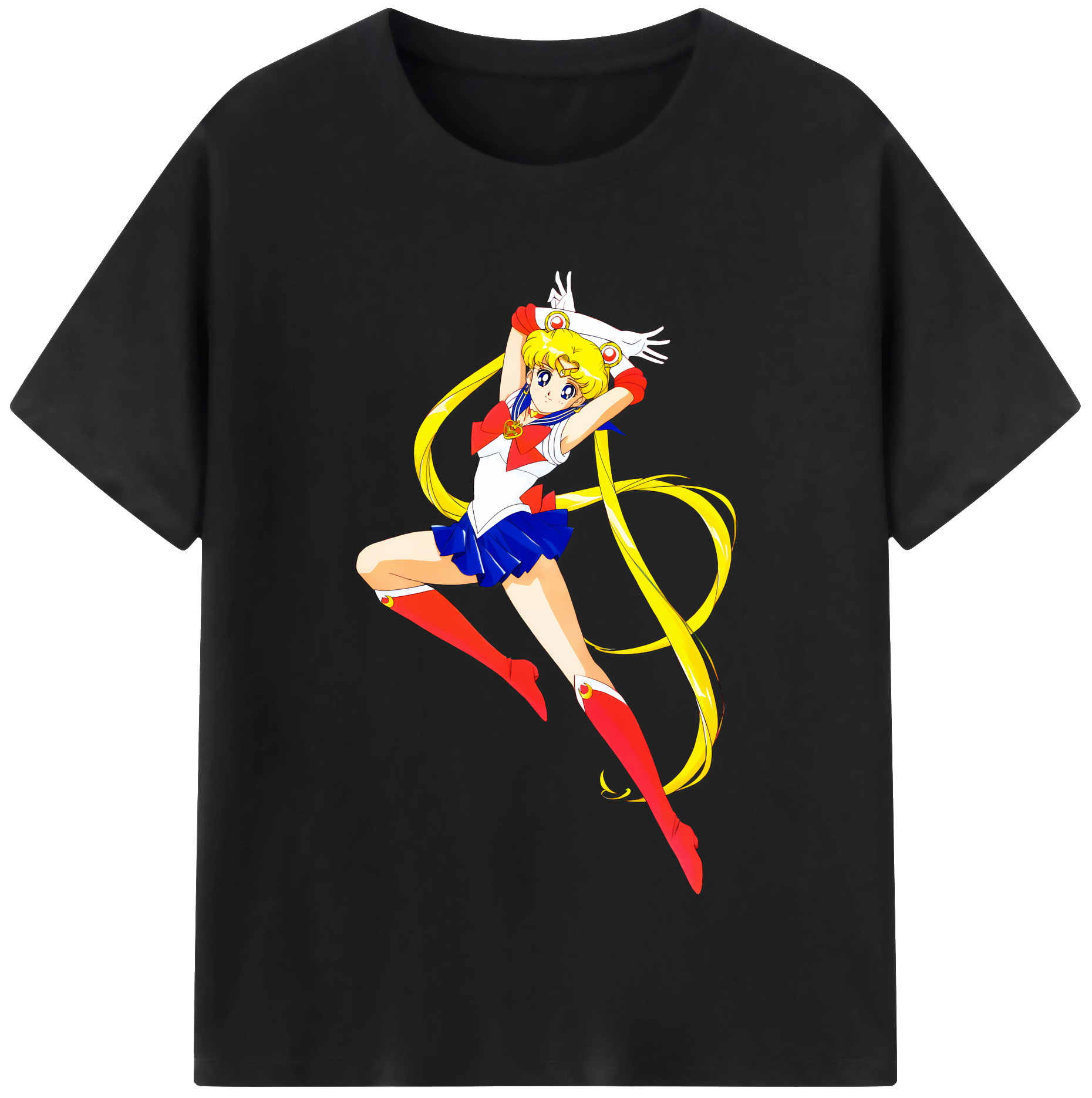 （画像用） 美少女戦士セーラームーン 月野 うさぎ つきの うさぎ Sailor Moon Tsukino Usagi レディースカジュアルプリントTシャツ（綿100％）