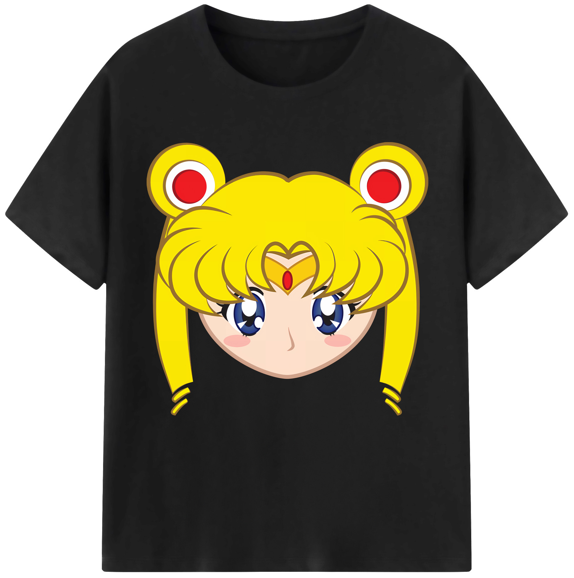 （画像用） 美少女戦士セーラームーン 月野 うさぎ つきの うさぎ Sailor Moon Tsukino Usagi レディースカジュアルプリントTシャツ（綿100％）