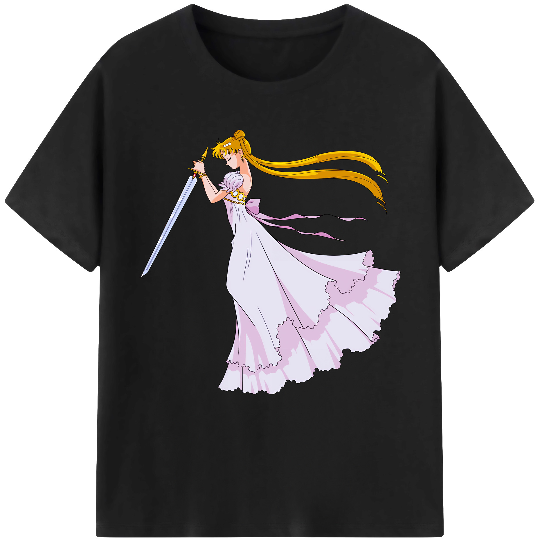（画像用） 美少女戦士セーラームーン 愛野 美奈子 あいの みなこ Sailor Moon Aino Minako レディースカジュアルプリントTシャツ（綿100％）