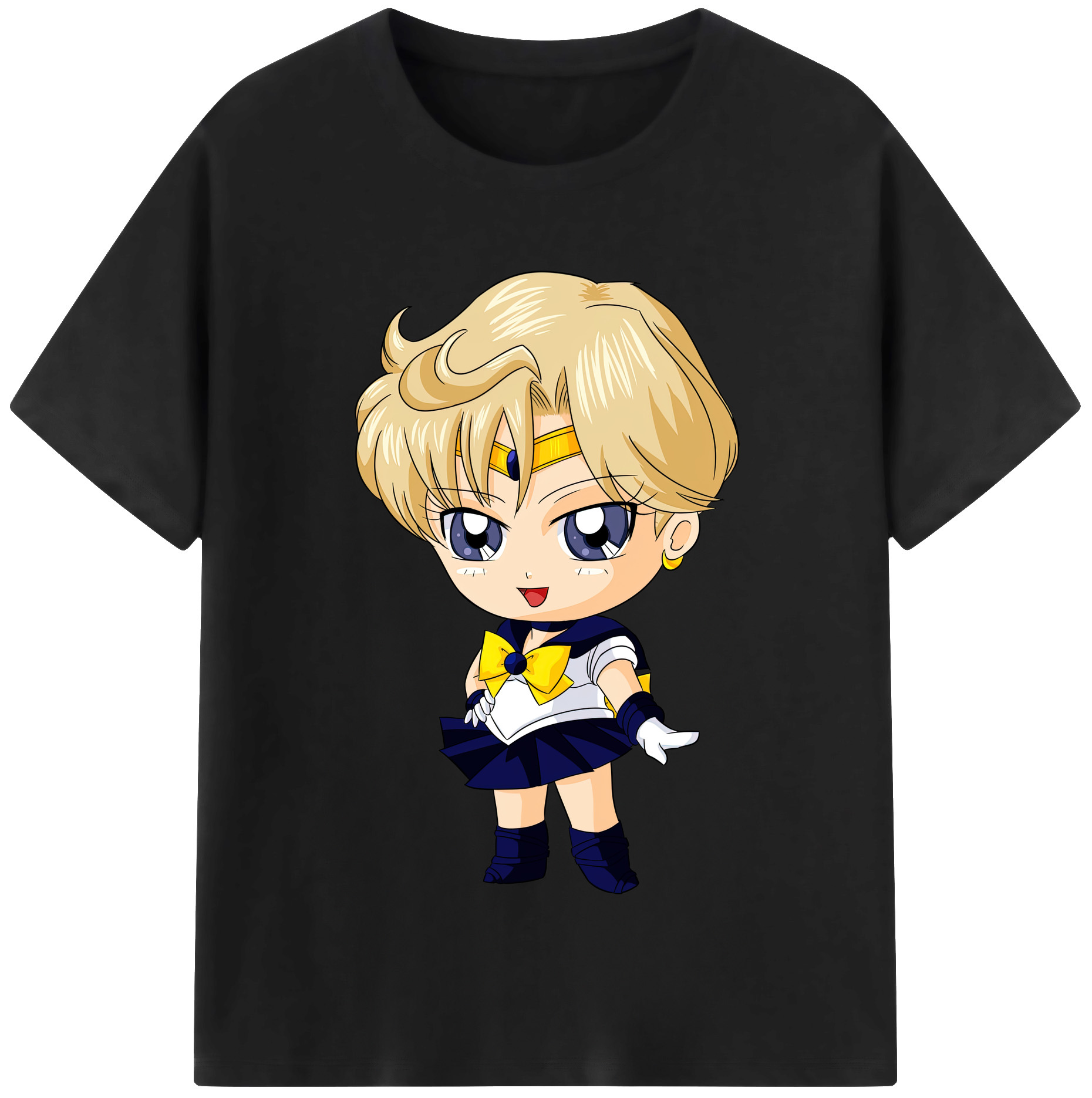 （画像用） 美少女戦士セーラームーン 天王はるか Sailor Moon Tenoh Haruka レディースカジュアルプリントTシャツ（綿100％）