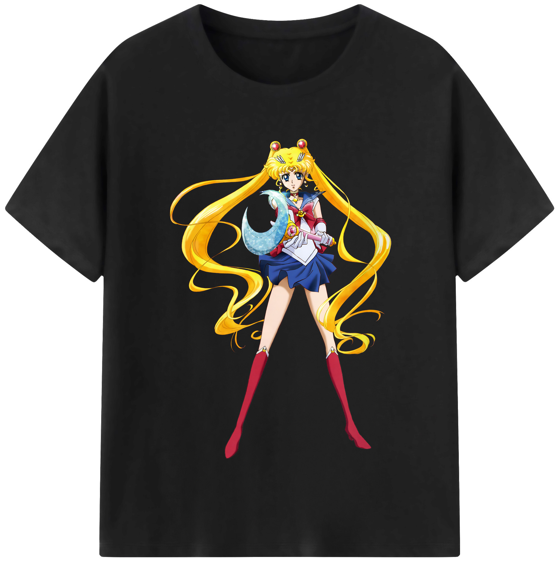（画像用） 美少女戦士セーラームーン 月野 うさぎ つきの うさぎ Sailor Moon Tsukino Usagi レディースカジュアルプリントTシャツ（綿100％）