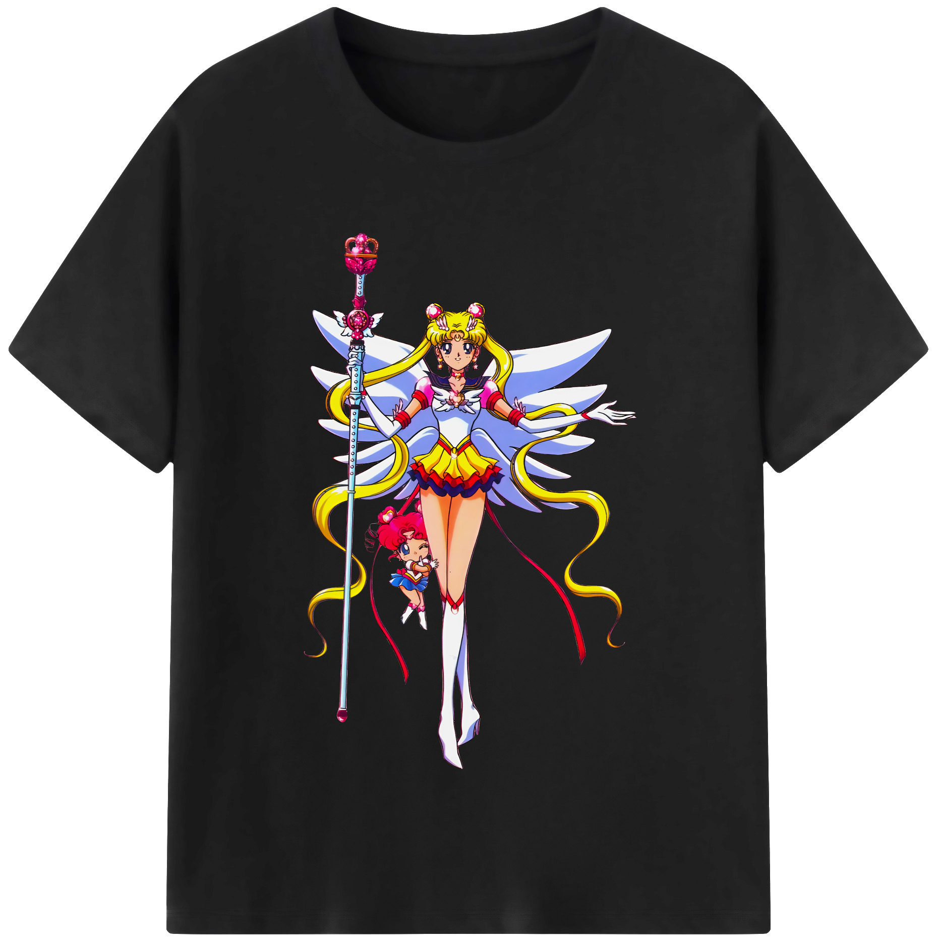 （画像用） 美少女戦士セーラームーン 月野 うさぎ つきの うさぎ Sailor Moon Tsukino Usagi レディースカジュアルプリントTシャツ（綿100％）